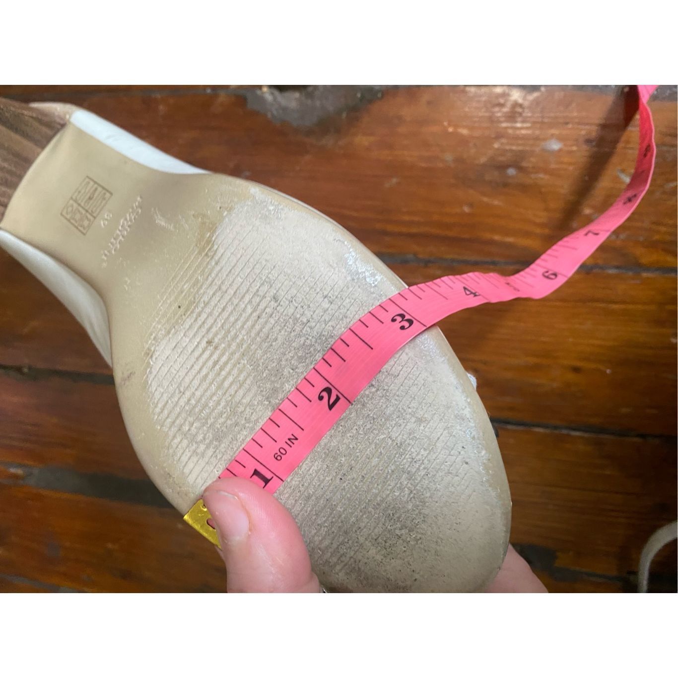 Carlo Pazolini Cream Leather Loafer Fringe Pumps, Size EU 39