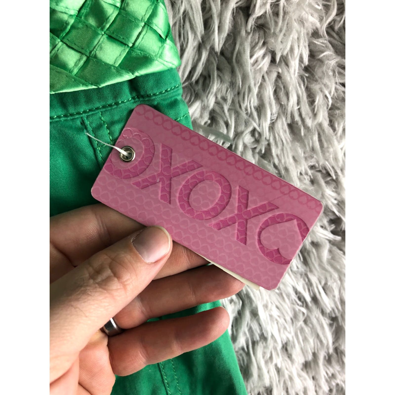 XOXO XOXO Bermuda Green Shorts With Belt Women Juniors Size 13/14 Mid Rise Casual Beach Walking 5-Pocket Design Regular Inseam 8 in Size 34" / US 12 / IT 48 - 5 Thumbnail