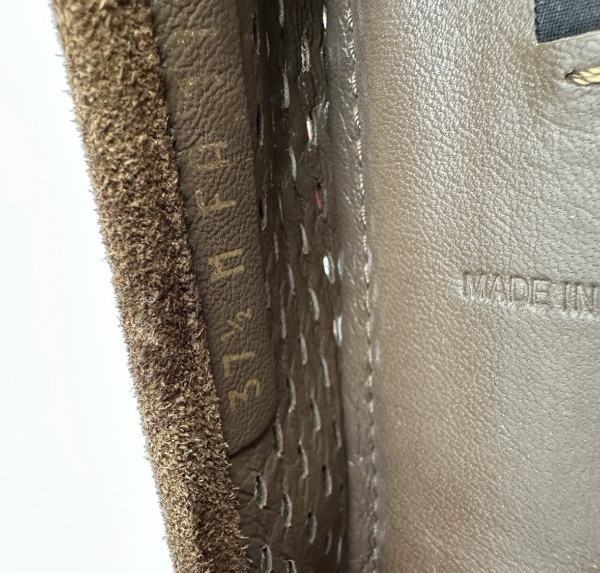 Louis Vuitton Louis Vuitton Loafer Women’s Suade Brown Size 37.5 LV 7.5 Size US 7.5 / IT 37.5 - 7 Thumbnail