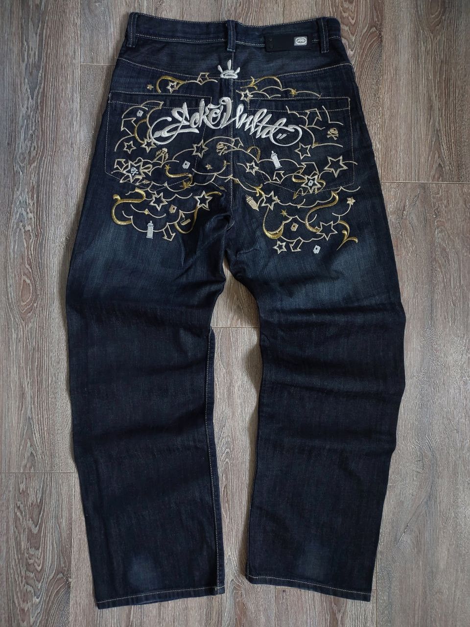 image of Ecko Unltd Jeans Graffiti Embroidery Logo in Blue, Men's (Size 30)