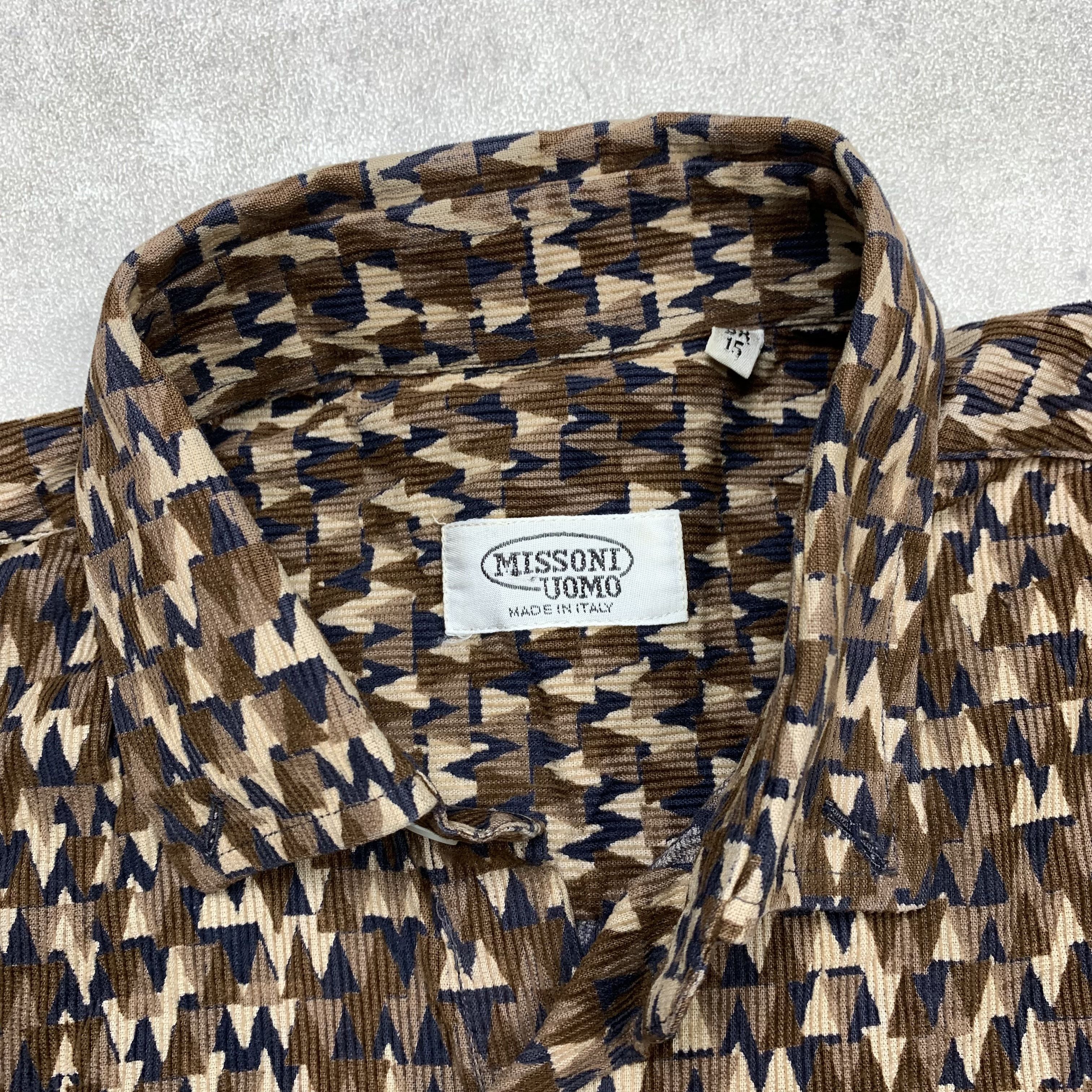 Missoni Vintage Missoni Uomo Italy Corduroy Shirt Button Up Size US M / EU 48-50 / 2 - 4 Thumbnail