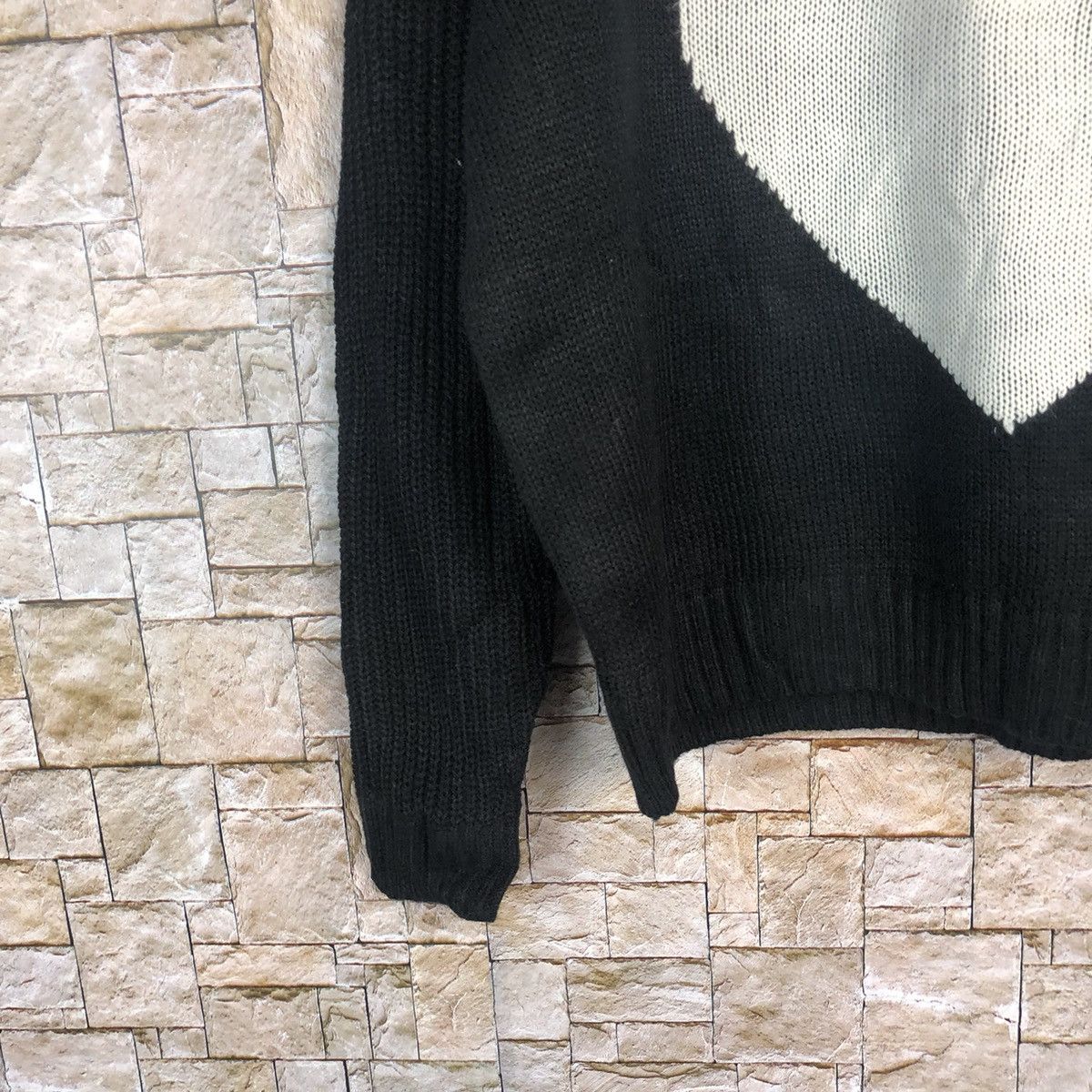 Homespun Knitwear × Japanese Brand Sango love Black white Knitwear sweatshirt #A911 Size M / US 6-8 / IT 42-44 - 7 Thumbnail