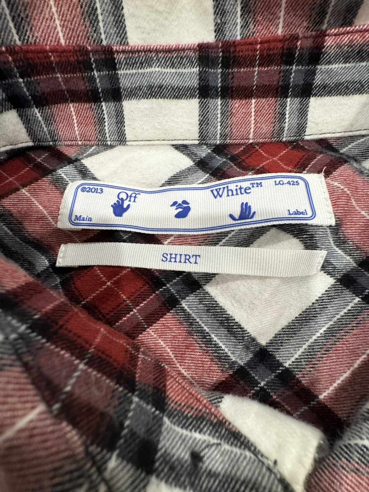 Off-White OFF-WHITE ALLOVER CHECK FLANNEL ARROW SHIRT Size US XL / EU 56 / 4 - 6 Thumbnail
