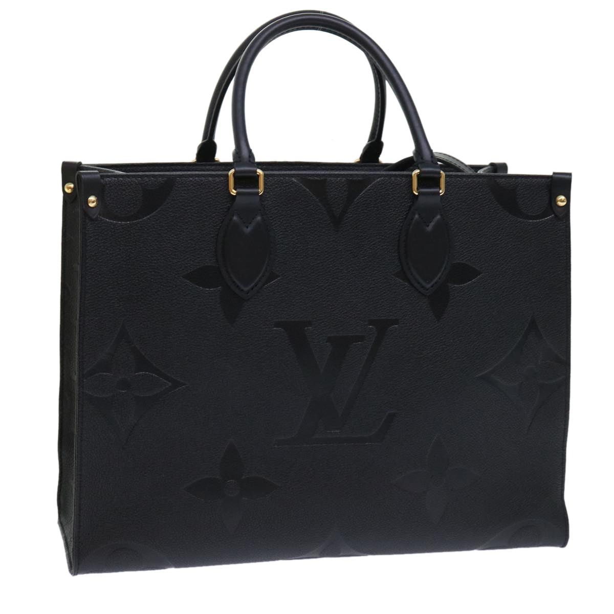 LOUIS VUITTON Monogram Empreinte On The Go MM Bag Black