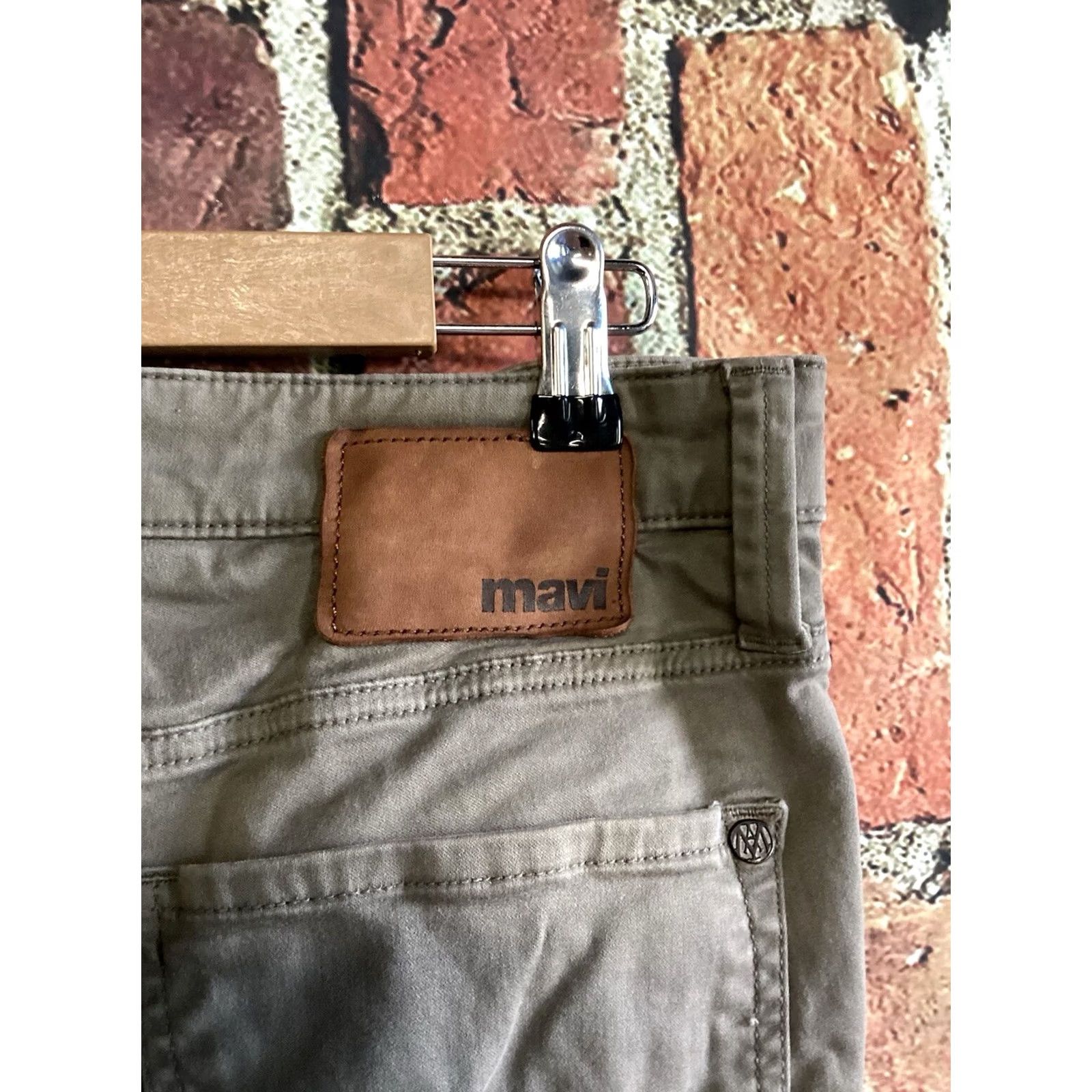 Mavi Mavi Zach Jeans Mens 31 Straight Stretch Cotton Zip Fly 5-Pocket Design Inseam 32 Green Regular Vintage No? Size US 33 - 3 Thumbnail