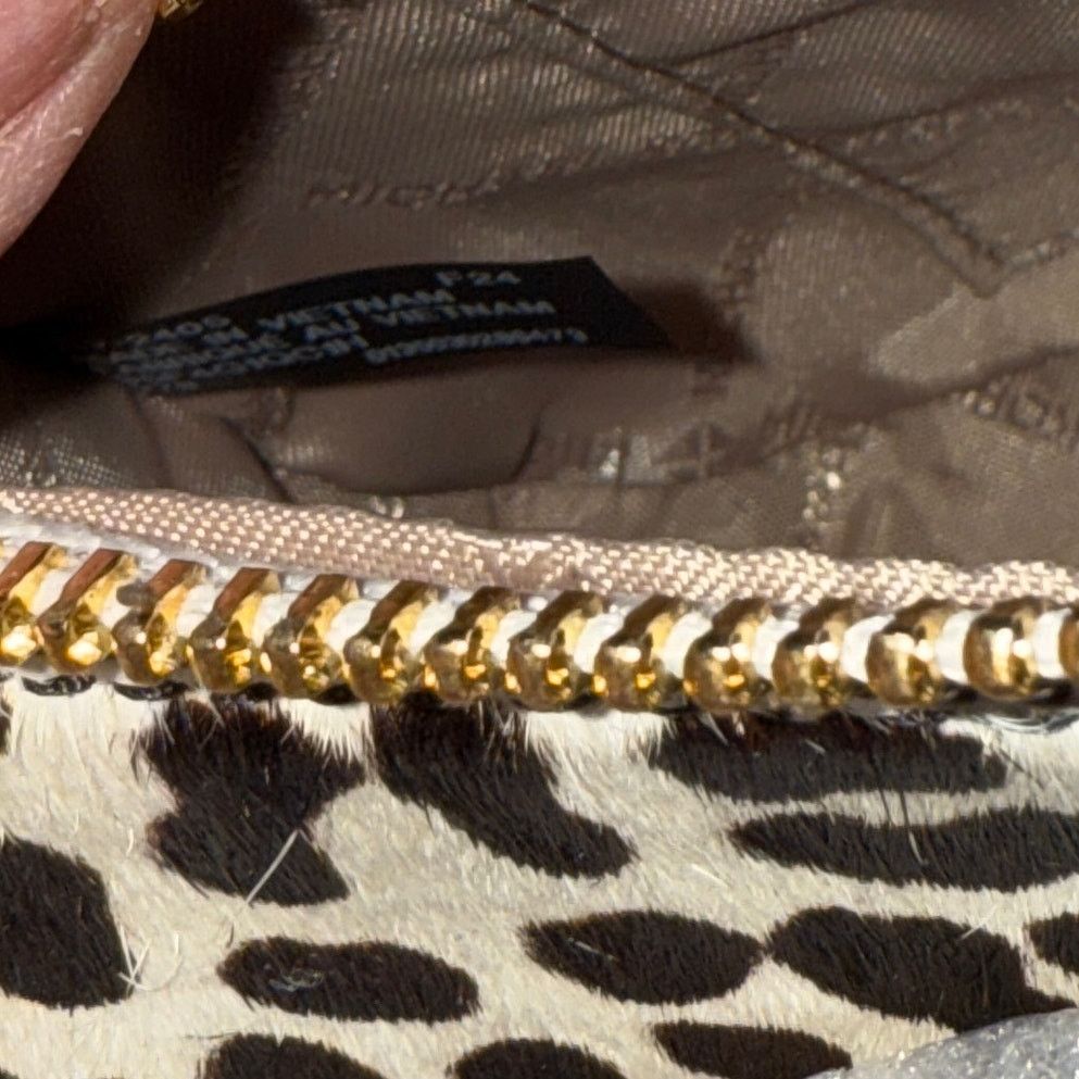 Michael Kors Michael Kors Carmela Sm Pouchette Crossbody Leather Cream Size ONE SIZE - 11 Thumbnail