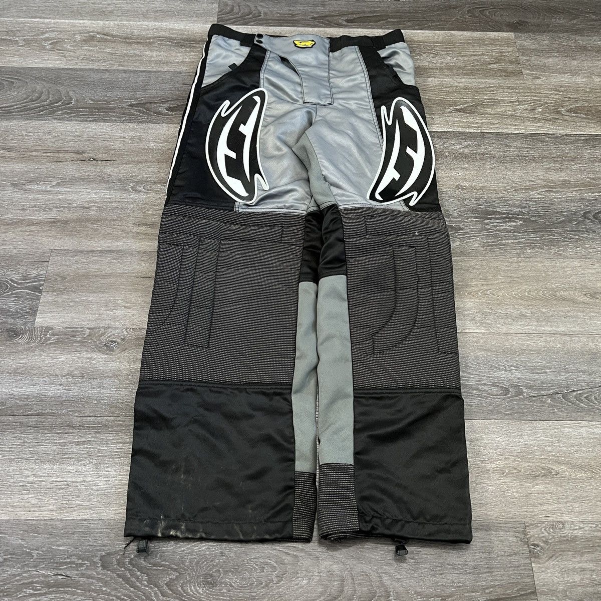 image of Fox Racing x Jnco Crazy Vintage Dirtbike Racing Baggy Wide Leg Pants in Black, Men's (Size 34)
