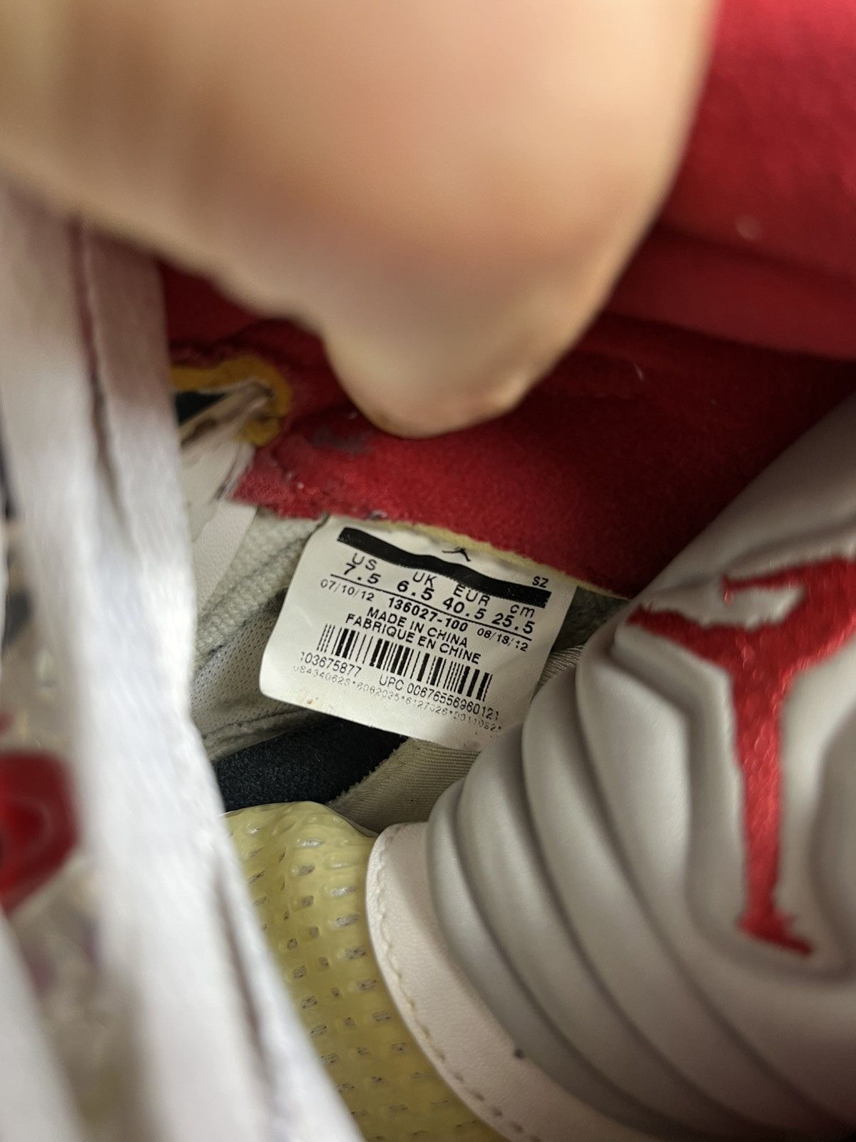 Jordan Brand × Nike × Vintage Vintage OG Nike air Jordan 5 V fire red sneakers 2012 retro Size US 7.5 / EU 40-41 - 23 Thumbnail