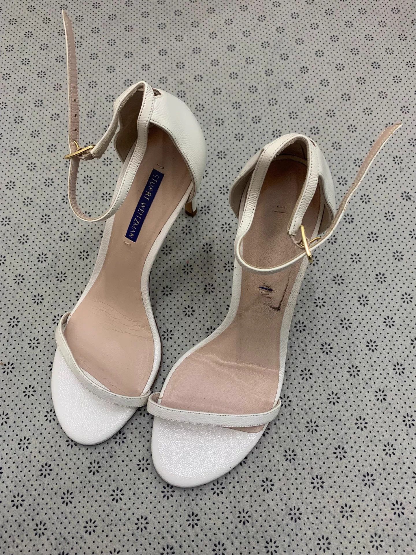 Stuart Weitzman SW White Strappy Sandal EU39 New Size US 8.5 / IT 38.5 - 1 Thumbnail