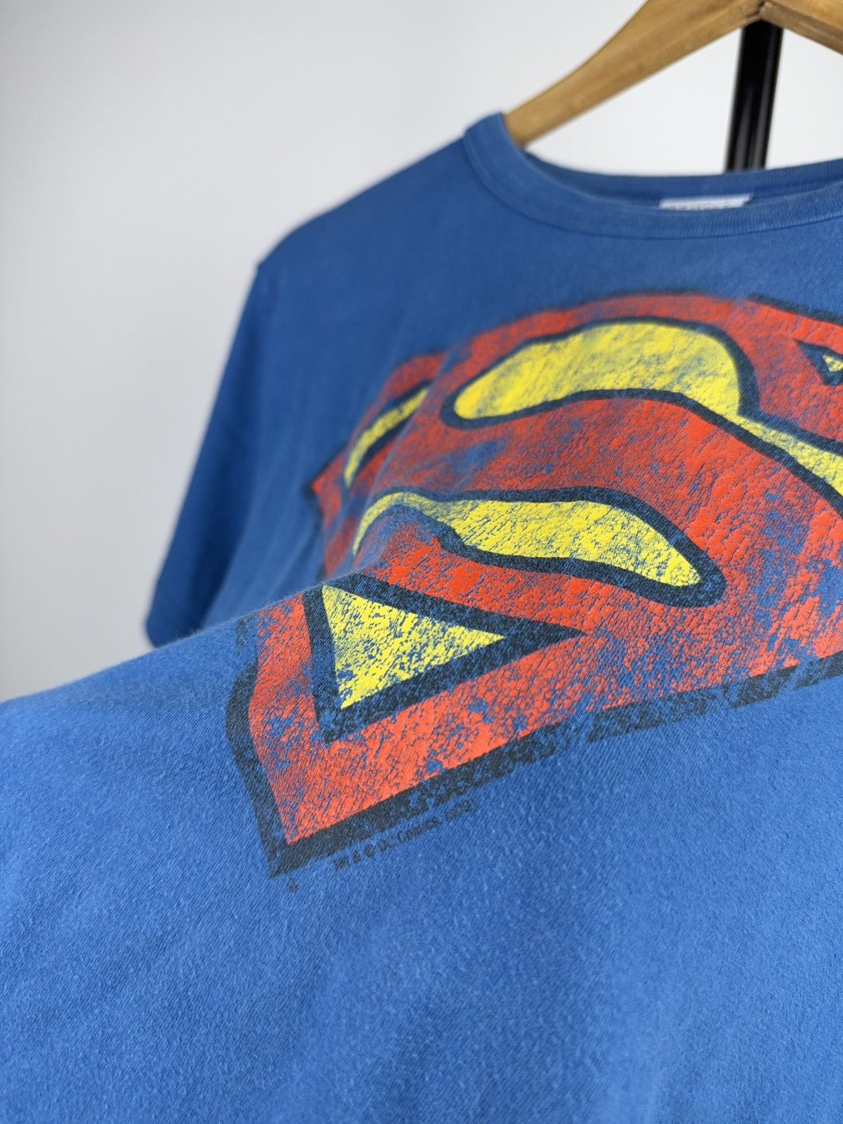 DC Comics Vintage 2009 DC Comics Superman Logo Vintage Blue T-Shirt Size US M / EU 48-50 / 2 - 7 Thumbnail
