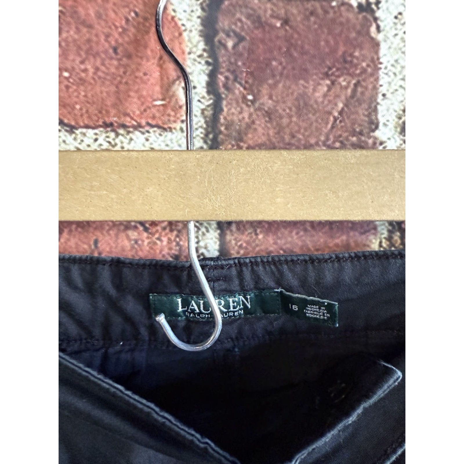 Ralph Lauren Lauren Ralph Lauren Womens Black Wide Leg Pants Size 16 Size 38" / US 16 / IT 52 - 3 Thumbnail