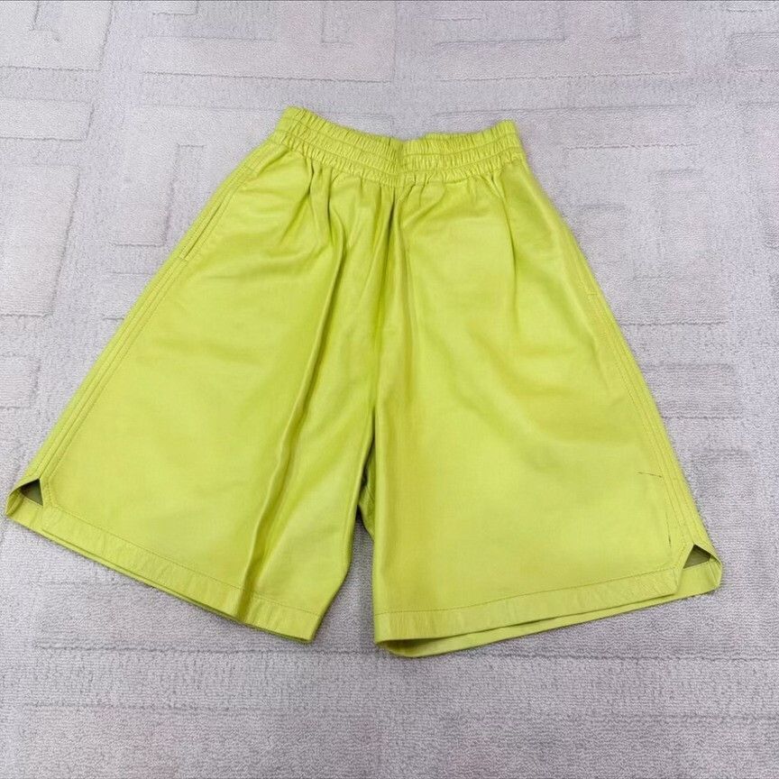 Bottega Veneta Bottega Veneta Leather Green Pants 24 Women Size 24" / US 00 / IT 34 - 1 Thumbnail