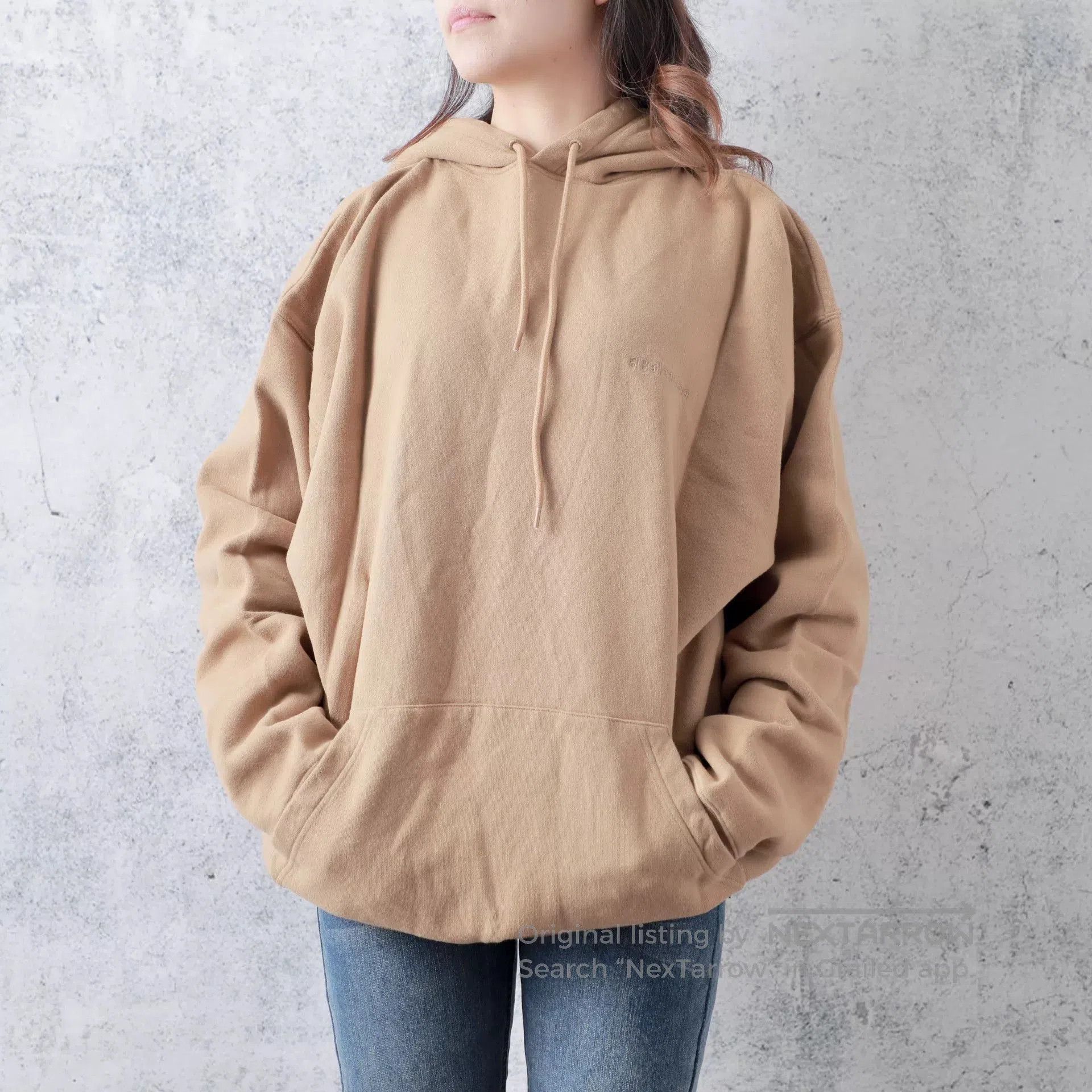 Balenciaga BALENCIAGA Khaki Hooded Fleece Sweatshirt M. Size M / US 6-8 / IT 42-44 - 1 Thumbnail