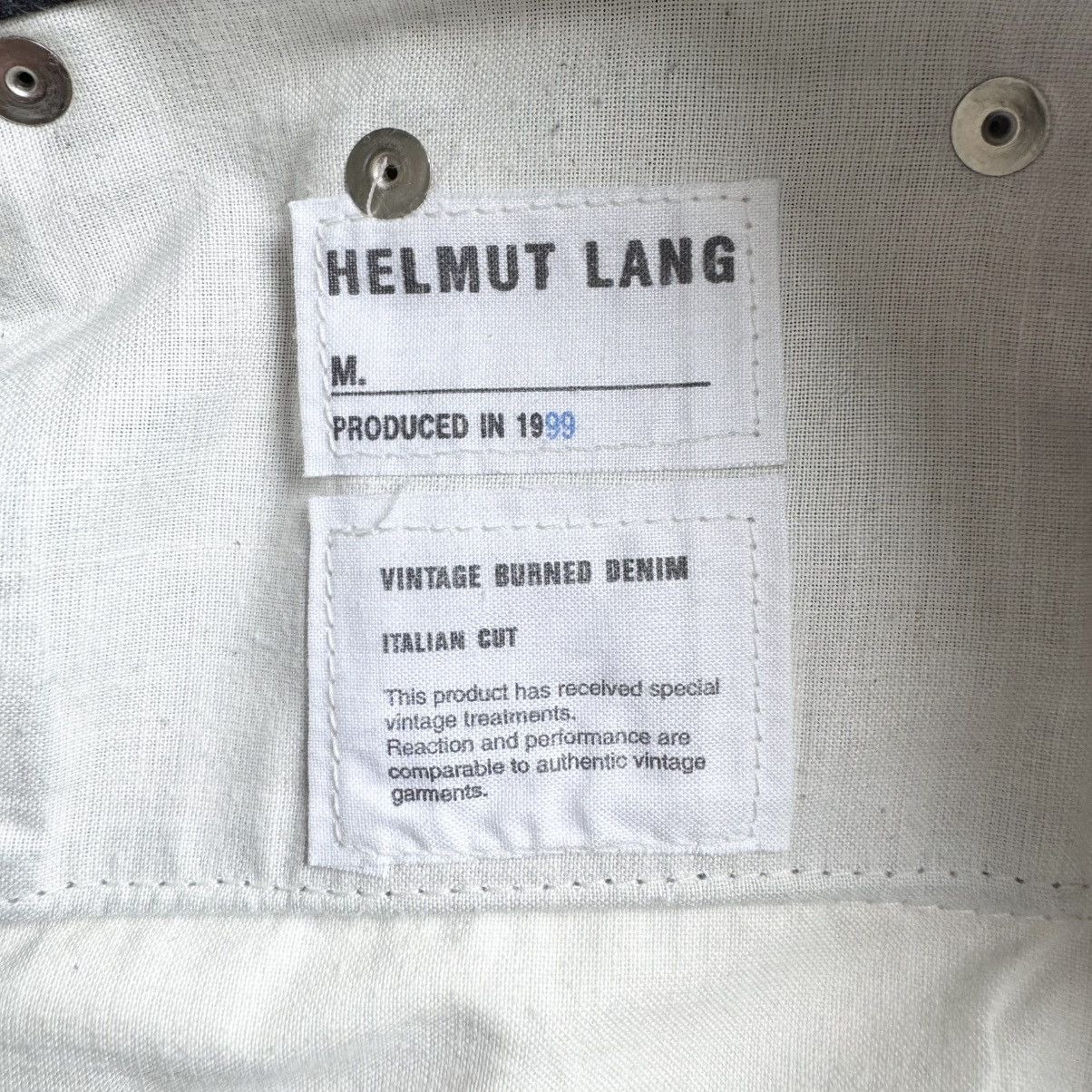 Helmut Lang Helmut Lang 1999 Italian Cut Vintage Burned Denim Size US 29 - 8 Thumbnail