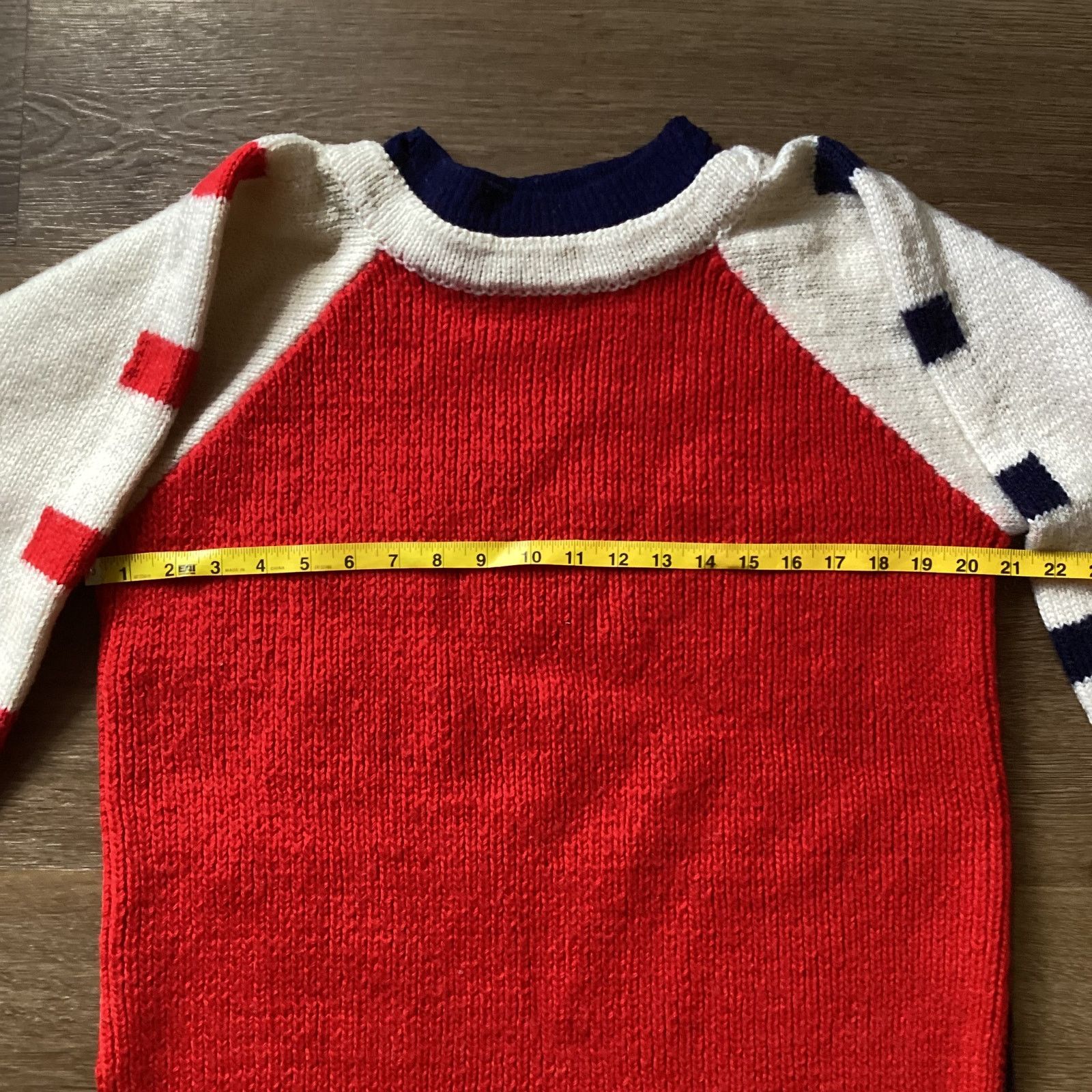 Vintage Two Toned Wool Knit Sweater Size US L / EU 52-54 / 3 - 3 Thumbnail