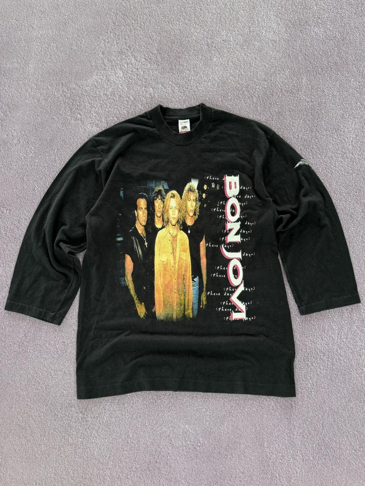 Band Tees Bon Jovi Vintage 1996’s Graphic Print Grunge Band T-Shirt Size US L / EU 52-54 / 3 - 1 Thumbnail