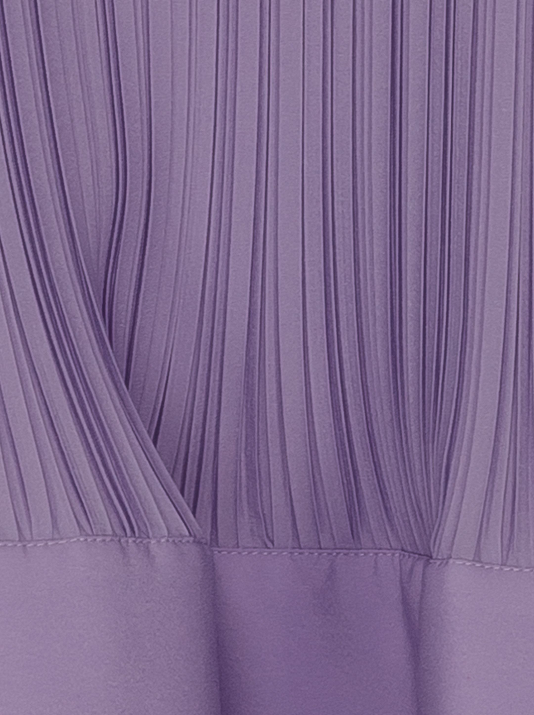 Lanvin o1s22i1n1024 Short Pleated Ruffles Dress in Purple Size S / US 4 / IT 40 - 2 Thumbnail