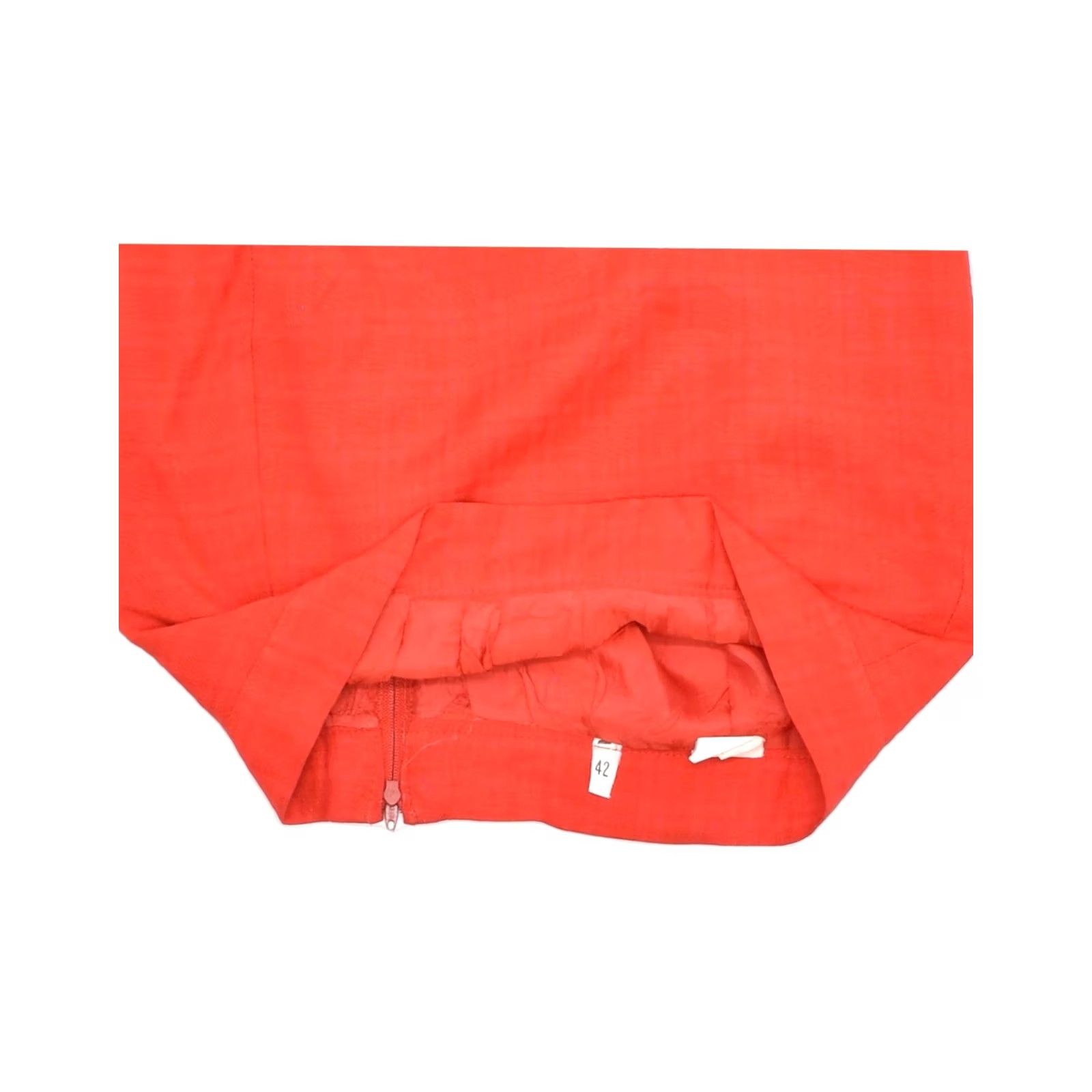 Vintage VINTAGE Womens Skirt Red Viscose IT 42 Medium W28 Straight Size 32" / US 10 / IT 46 - 3 Thumbnail