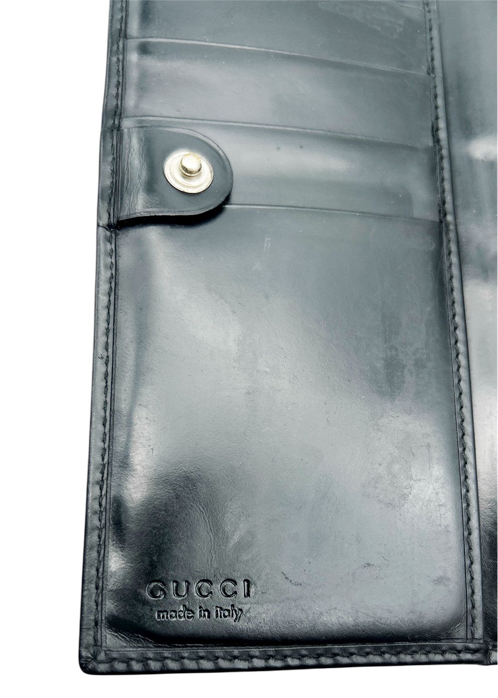 Gucci Gucci Long Leather Wallet Black Unisex Size ONE SIZE - 12 Thumbnail