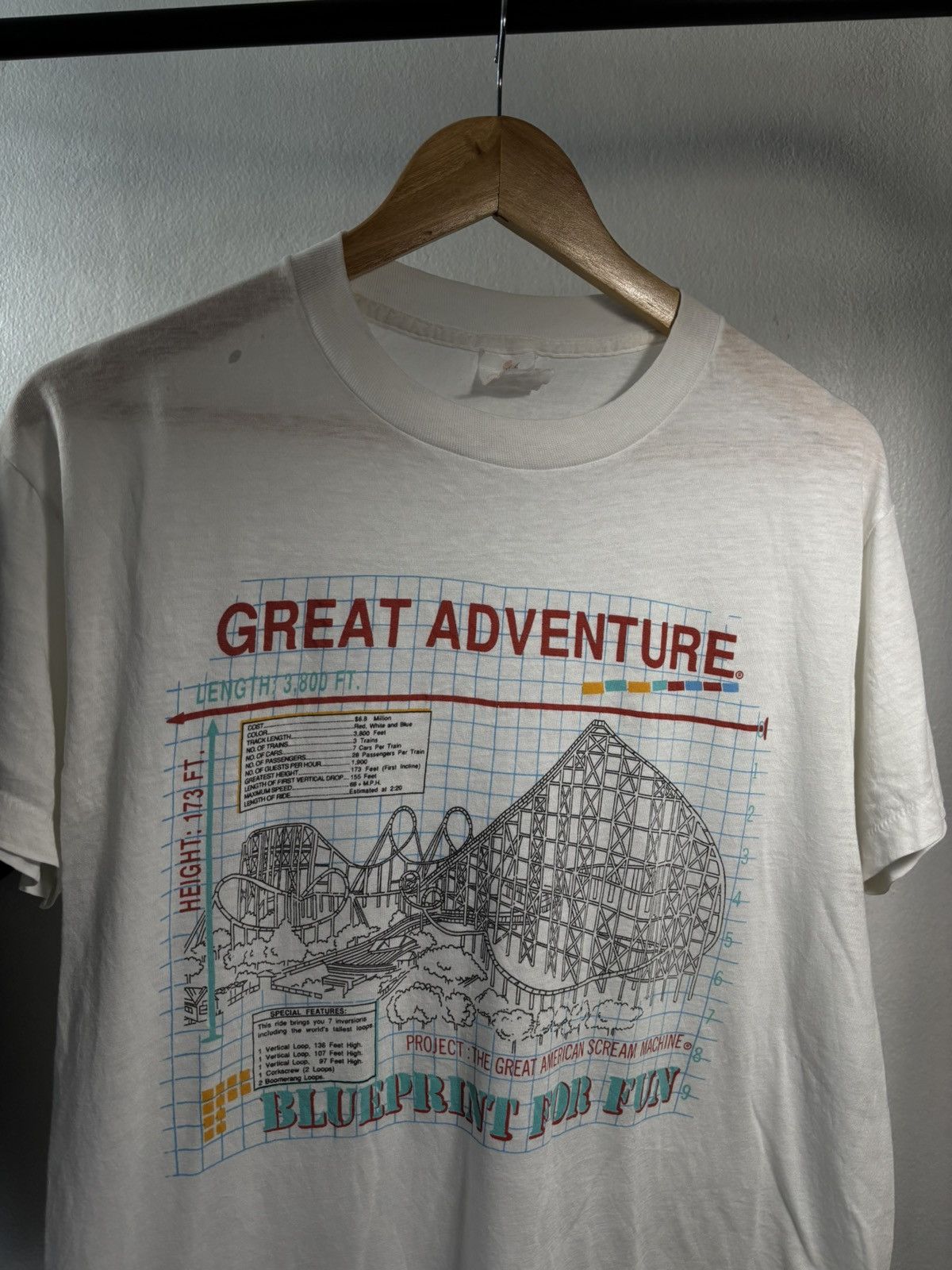 Vintage Vintage Great Adventure T-shirt Size US M / EU 48-50 / 2 - 3 Thumbnail