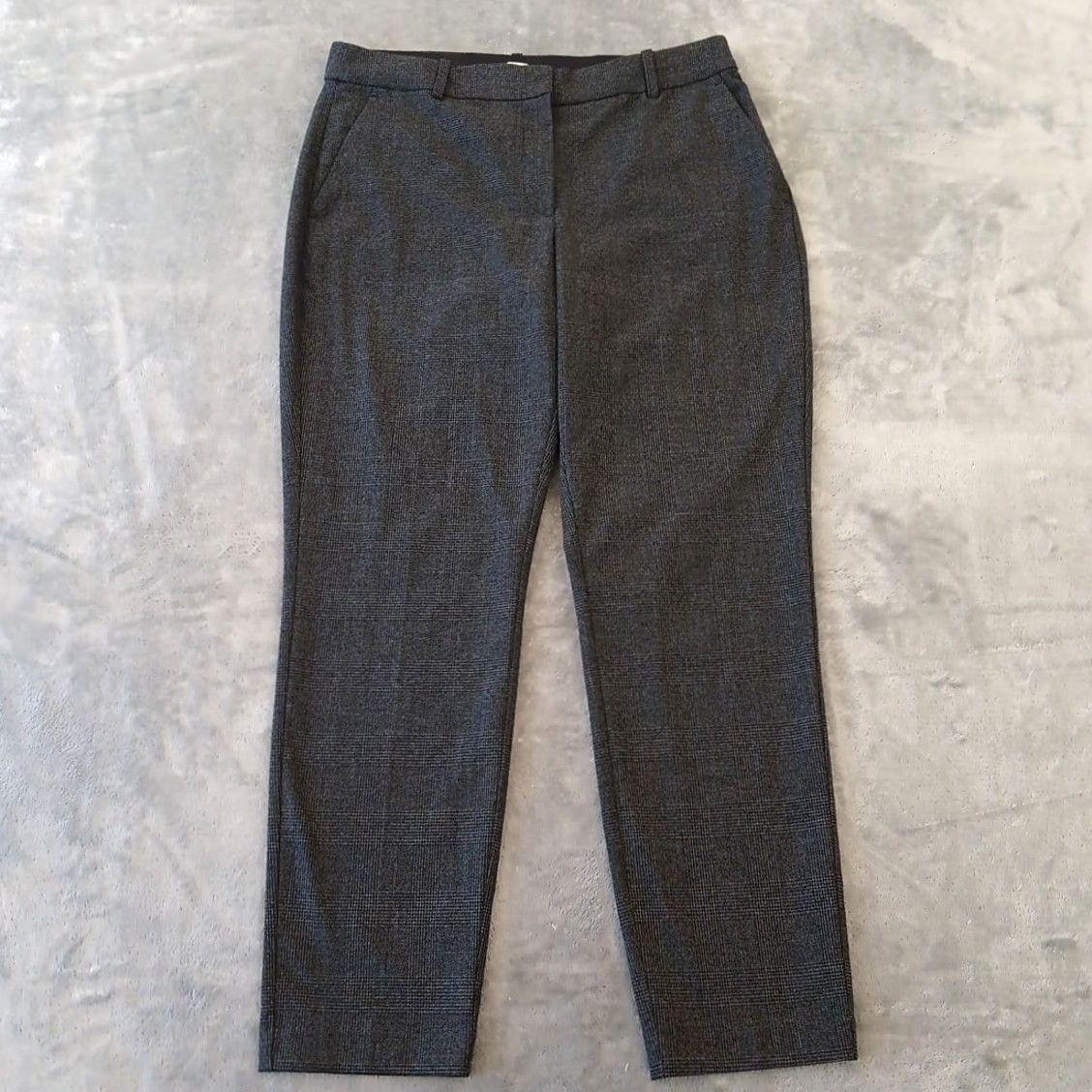 H&M H&M Dress Pants Womens Size 12 Gray Plaid Pockets 32x28 High Rise Regular Straight Wear Mens Womens Size 34" / US 12 / IT 48 - 2 Thumbnail