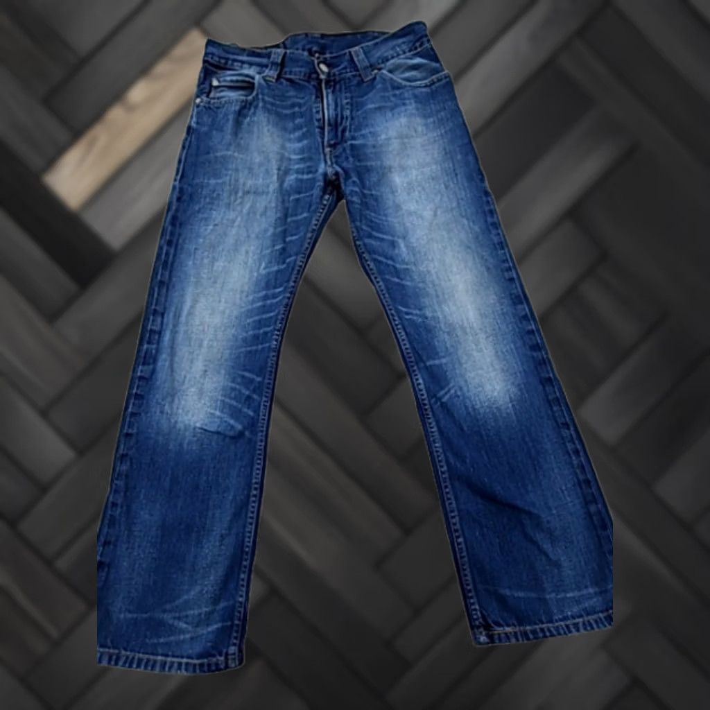 Levi's Levi's 505 Men 32x30 Medium Blue Straight Jeans 100% Cotton (Zip Fly) Regular Fit Mens Jeans Size 24" / US 00 / IT 34 - 1 Thumbnail