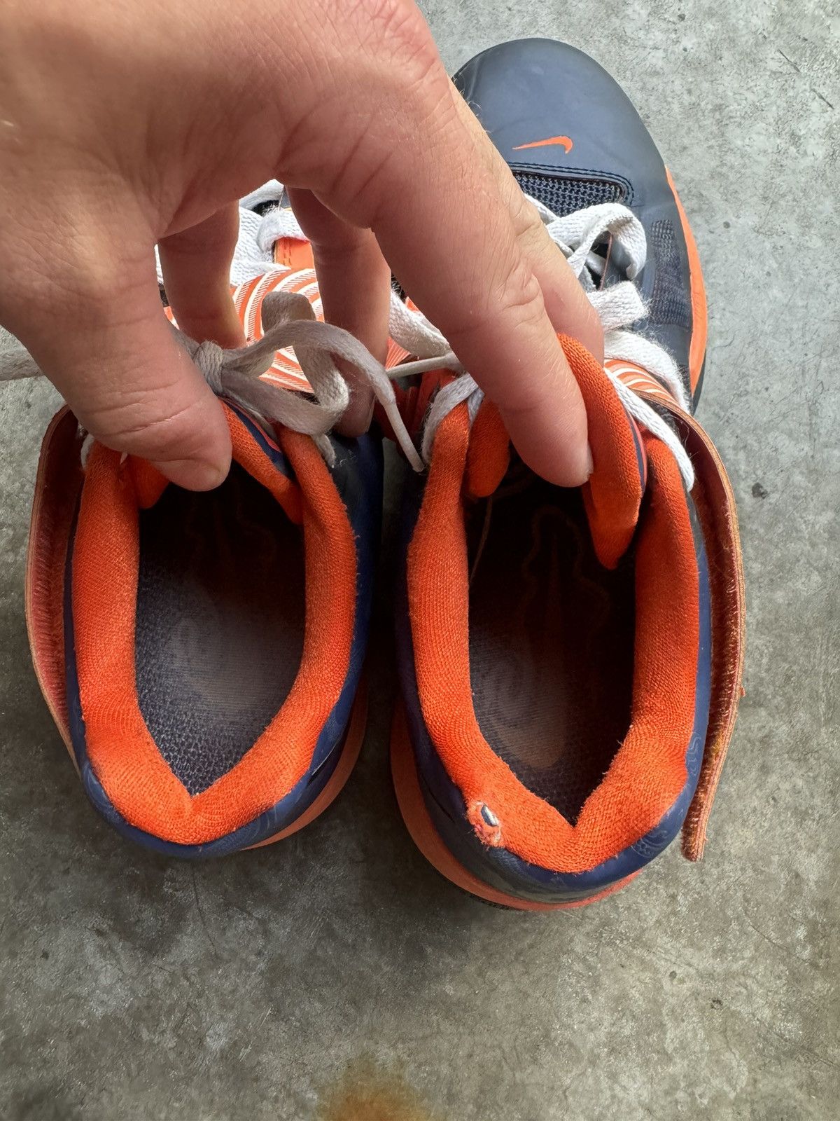 Nike Custom Nike ID KD 4 Customs w/ Dragon Orange and Navy Size US 8.5 / EU 41-42 - 8 Thumbnail