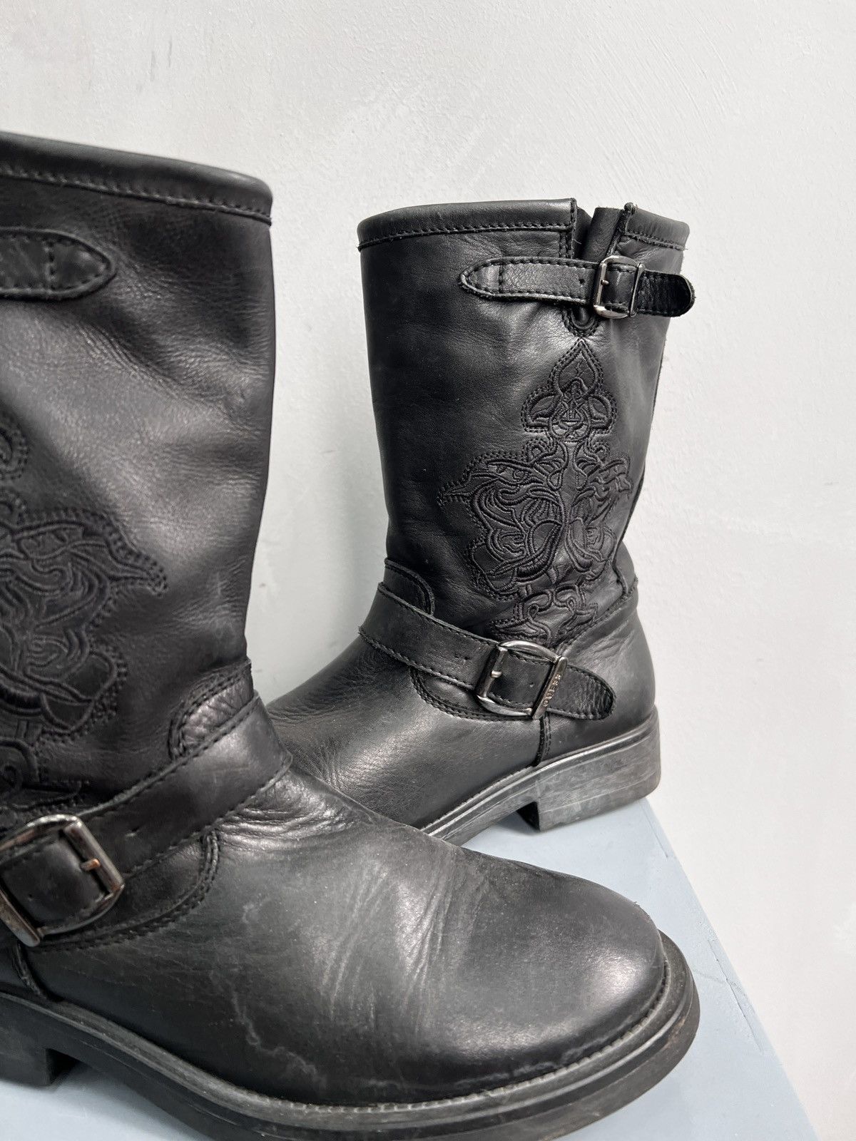 Designer × Guess ENGENDERED GUESS LEATHER HIGH BOOTS GUIDI STYLE Size US 9 / IT 39 - 3 Thumbnail
