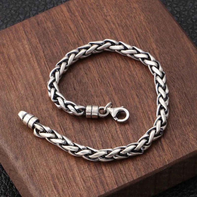 Jewelry × Vintage Stainless Steel Bracelet with Lobster Claw Clasp Fashion Size ONE SIZE - 1 Thumbnail