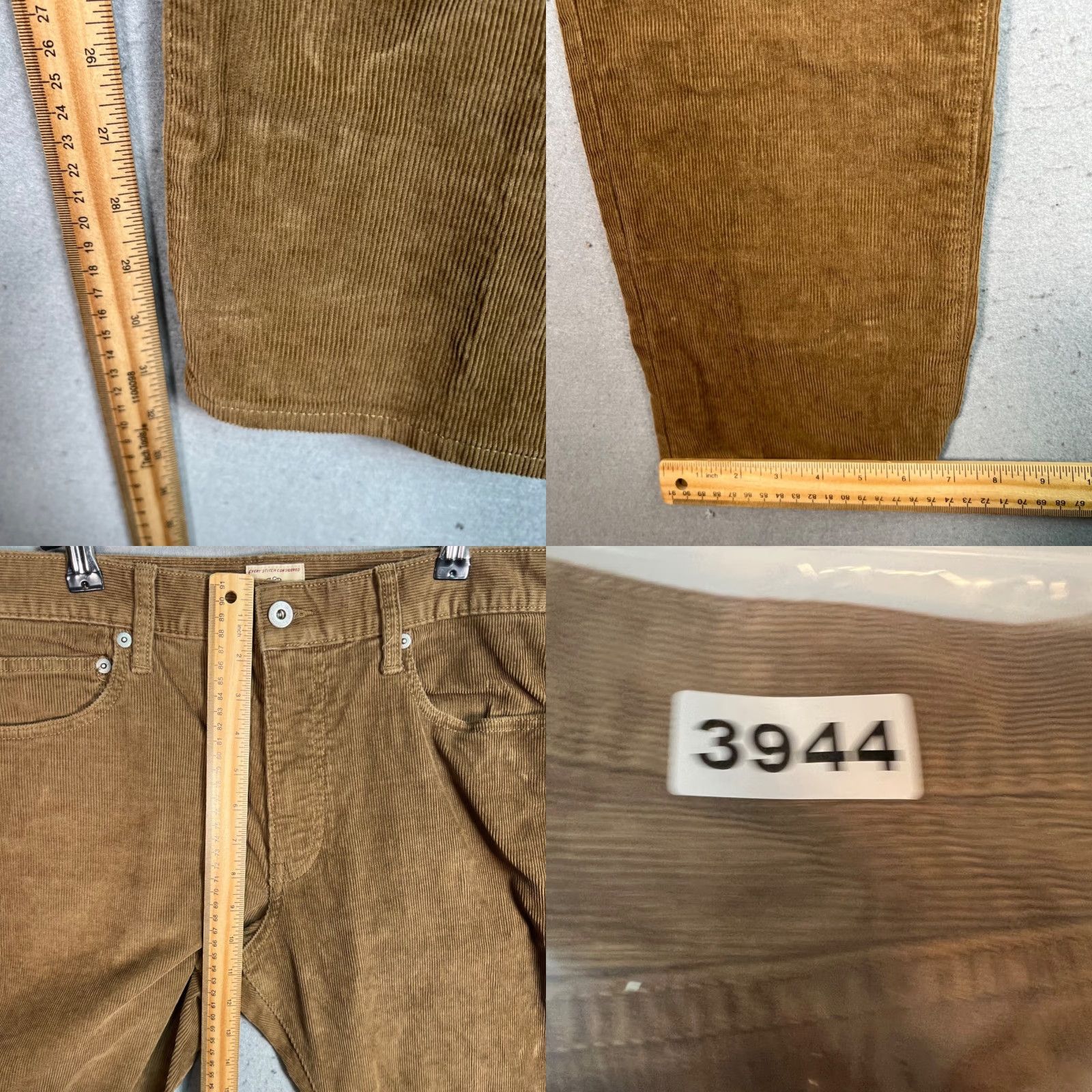 J.Crew J. Crew Mens Slim Fit Corduroy Pants 33 x 32 Tan Beige 5-Pocket Straight Front Flat Front Casual Pants Style 770 Regular Inseam 32"} Size US 33 - 8 Thumbnail