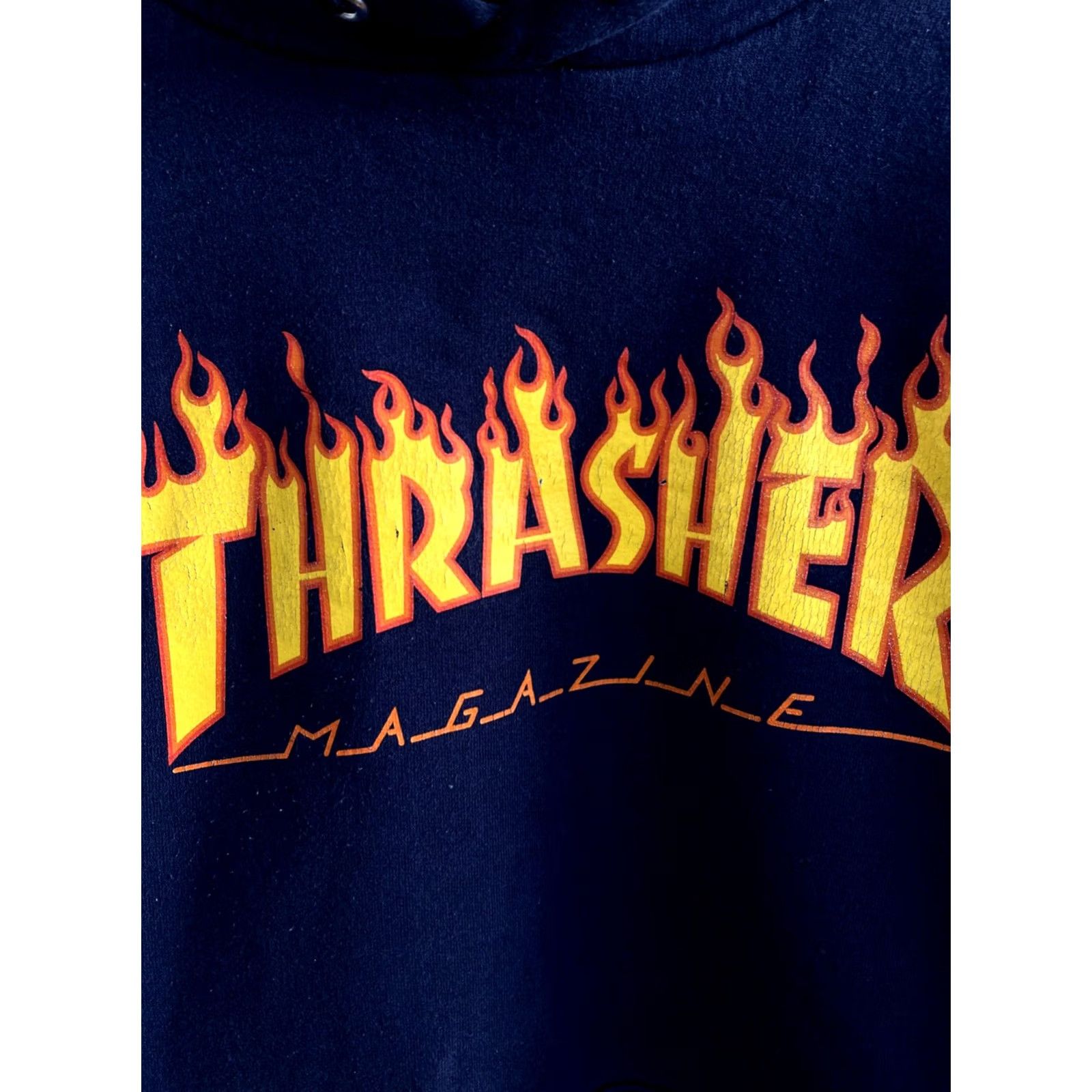 Thrasher VINTAGE Thrasher Hoodie 90s Rare Dark Blue M Mens Size US M / EU 48-50 / 2 - 7 Thumbnail