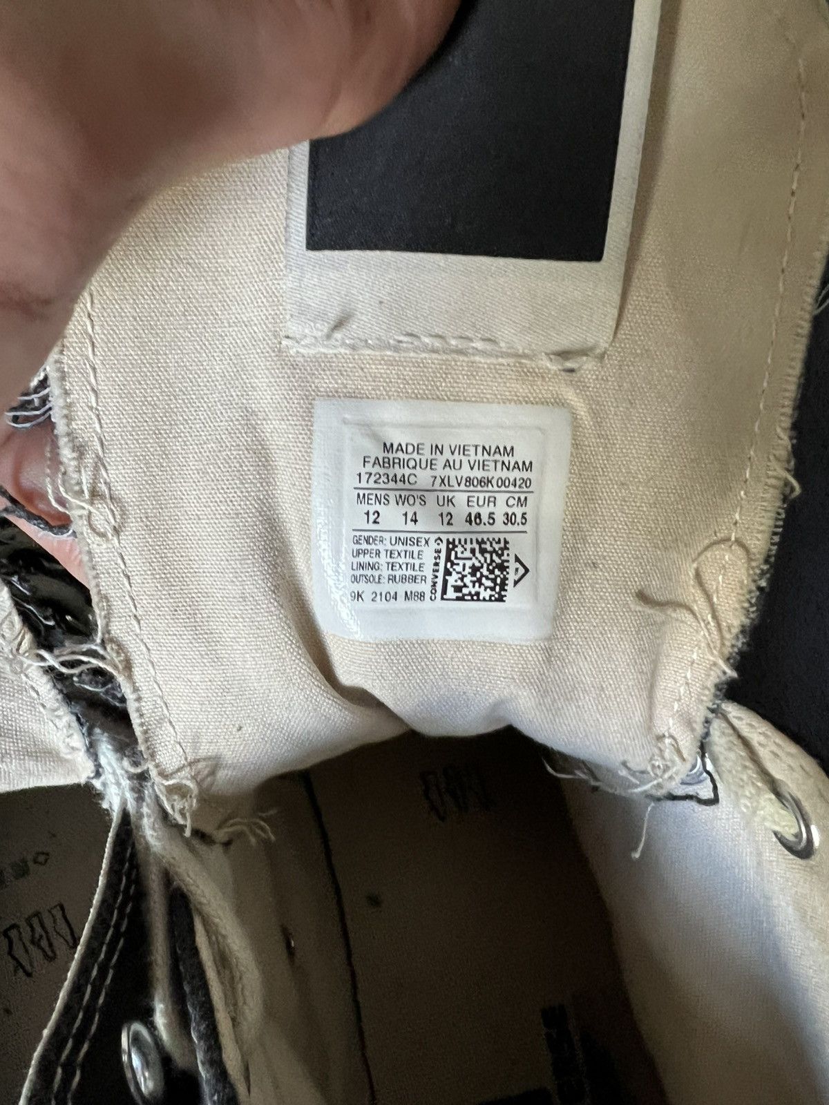 Rick Owens Drkshdw Rick Owens DRKSHDW x Converse TURBODRK Chuck 70 Hi Size US 13 / EU 46 - 7 Thumbnail