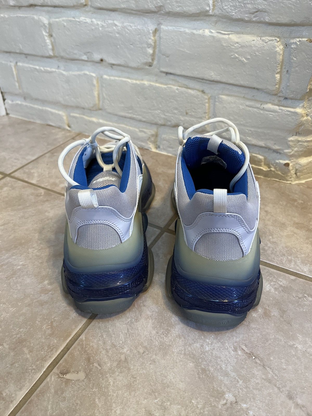 Balenciaga Balenciaga Triple S White Blue Size US 9 / EU 42 - 5 Thumbnail