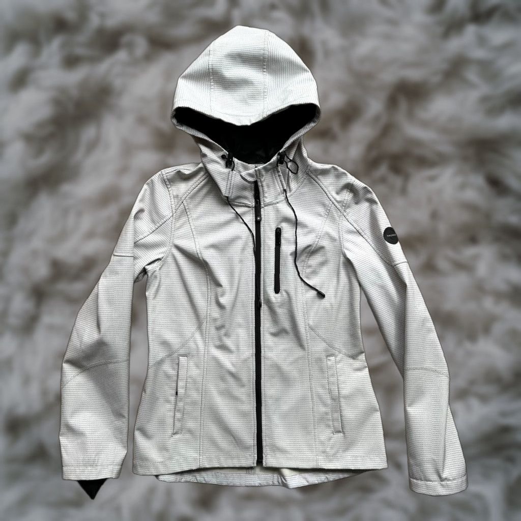 Vintage Halifax Womens Jacket White Full Zip Hooded Softshell Size M / US 6-8 / IT 42-44 - 1 Thumbnail