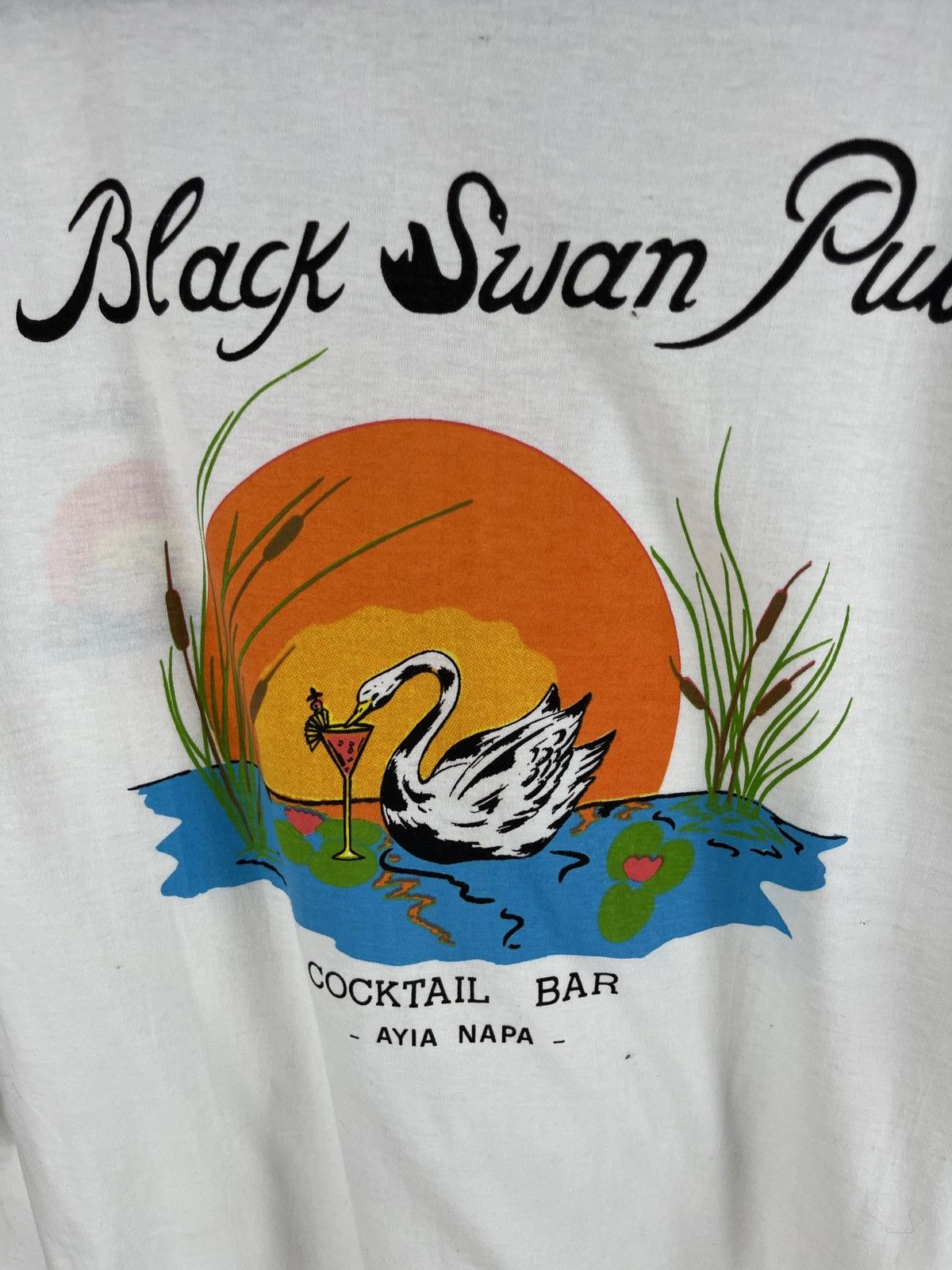 Vintage Black Swan Pub Ayia Napa vintage one size tee shirt Size US XL / EU 56 / 4 - 10 Thumbnail