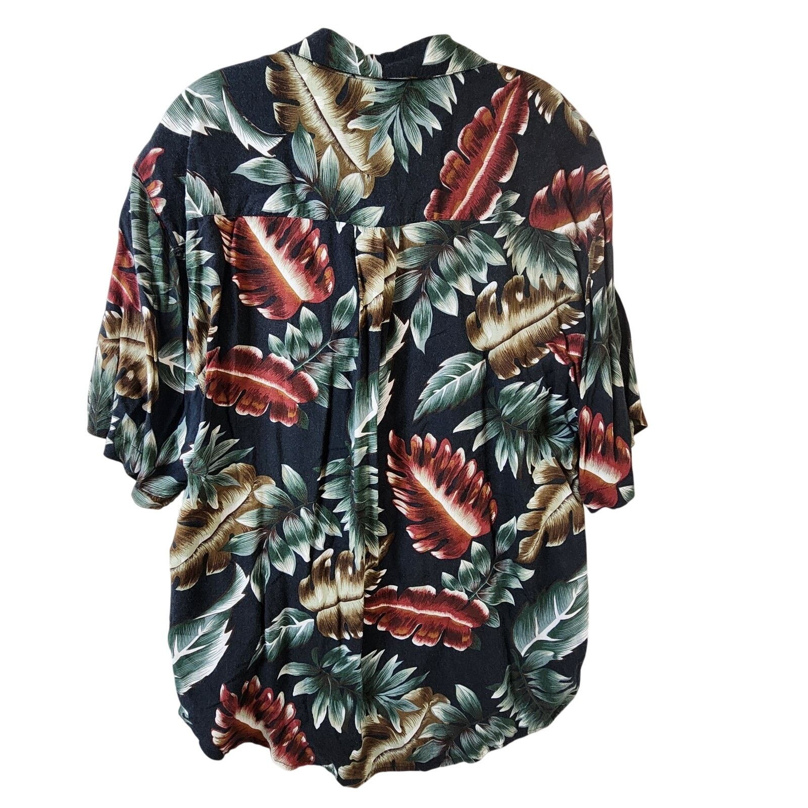 Other Thums-Up for Him Tropical Floral Shirt Large Rayon Black Size US L / EU 52-54 / 3 - 2 Thumbnail