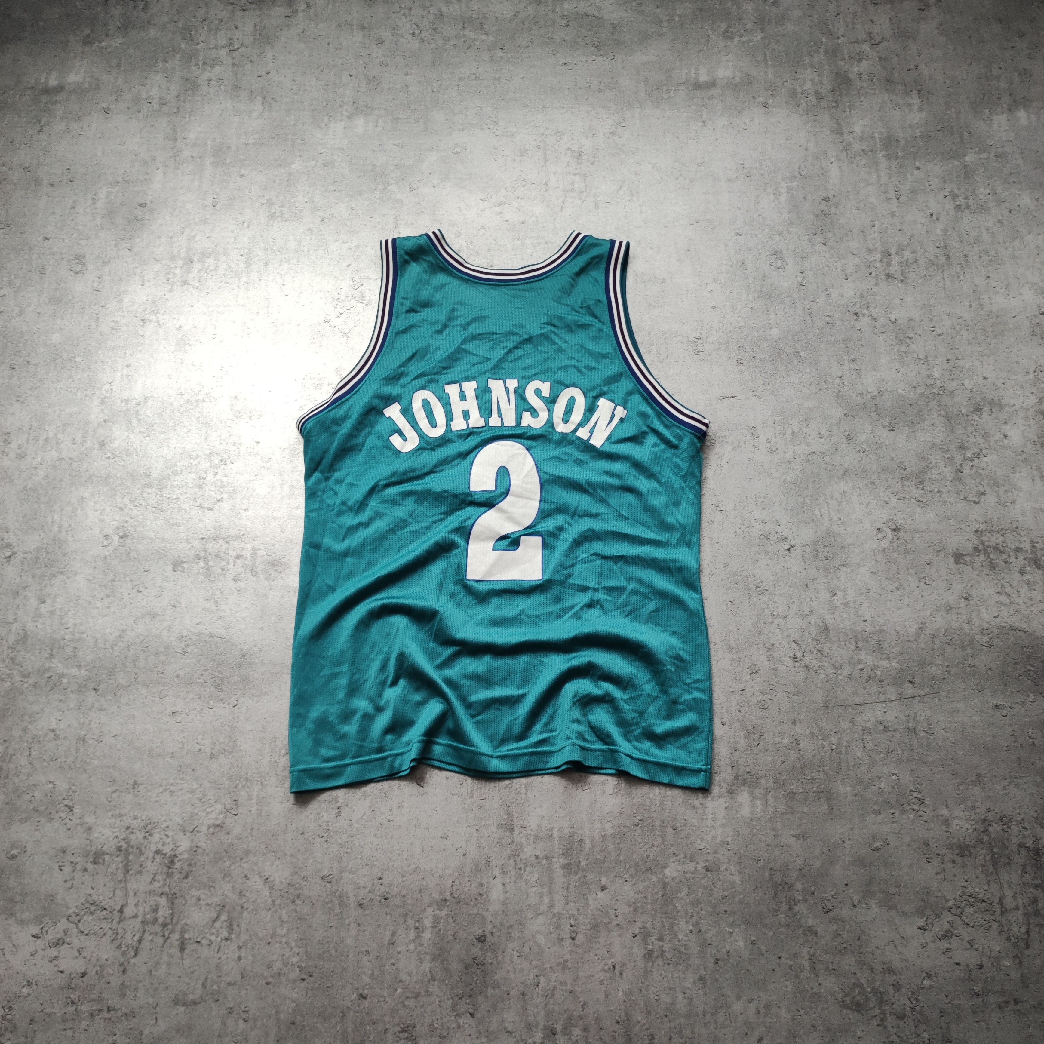 Champion × NBA × Vintage RARE Vintage 90s Authentic Charlotte Champion NBA Jersey Size US M / EU 48-50 / 2 - 2 Thumbnail