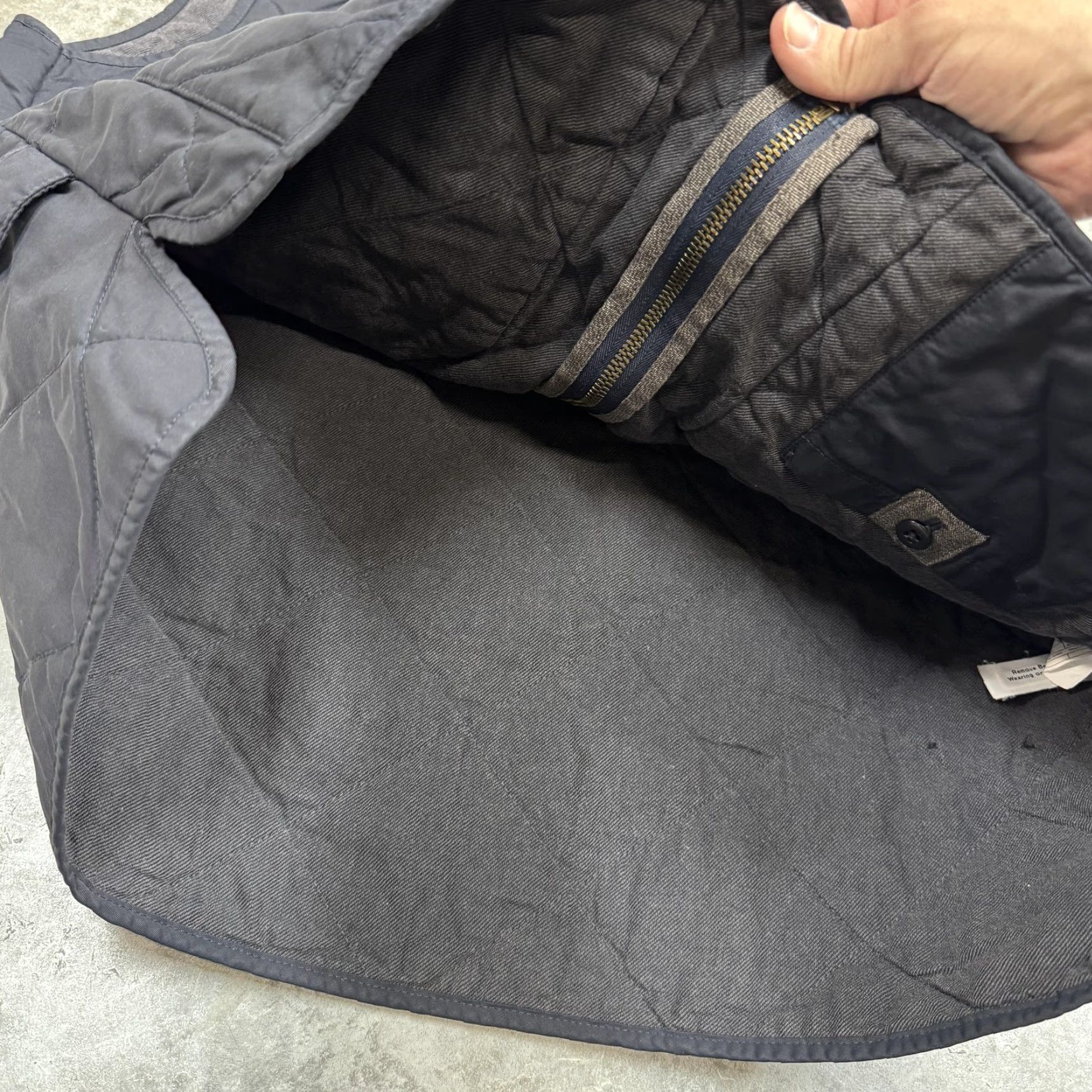 J.Crew J.Crew Quilted Vest Mens XL Navy Blue Full Zip Stand Collar Pockets Insulated Vest Size US XL / EU 56 / 4 - 5 Thumbnail