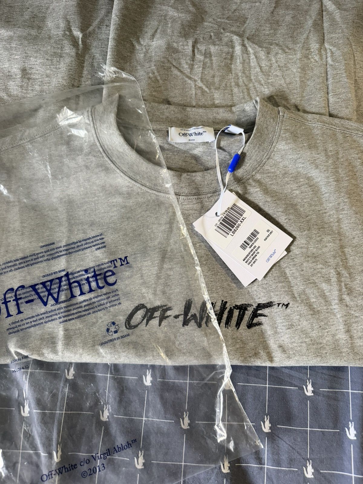 Off-White Off-White Chalk Arrow Skate Fit Tee Heather Grey Size XXL Size US XXL / EU 58 / 5 - 12 Thumbnail