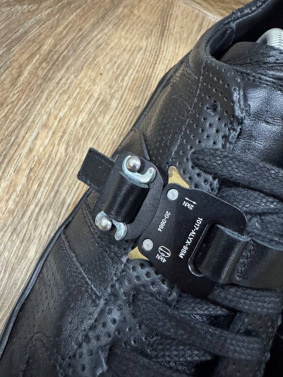 1017 ALYX 9SM 1017 ALYX 9SM Black Leather Buckle Sneakers Size US 8.5 / EU 41-42 - 4 Thumbnail