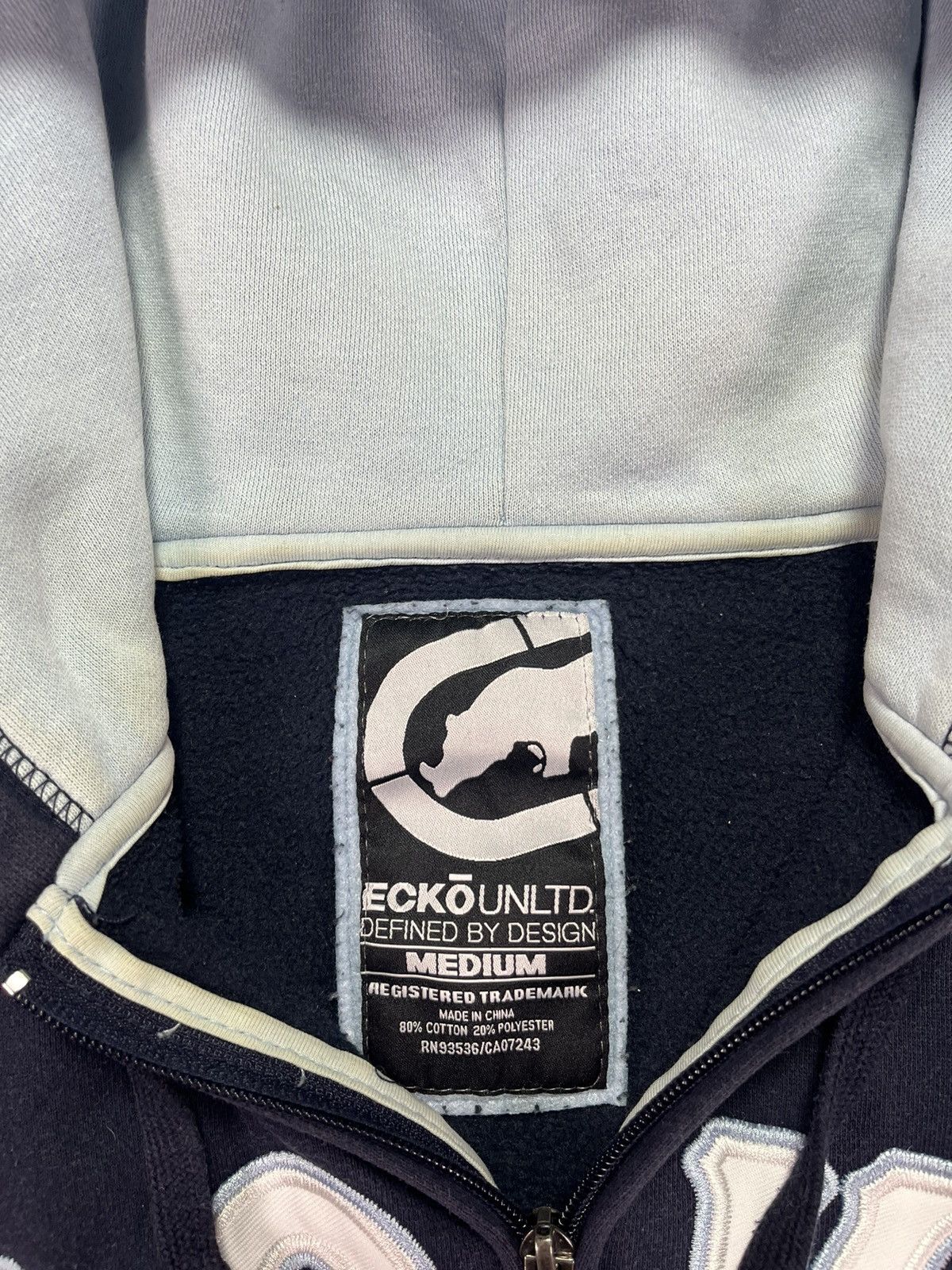 Ecko Unltd. Ecko Unltd. Vintage Zip Hoodie Big Logo Center Spellout M L Size US M / EU 48-50 / 2 - 9 Thumbnail