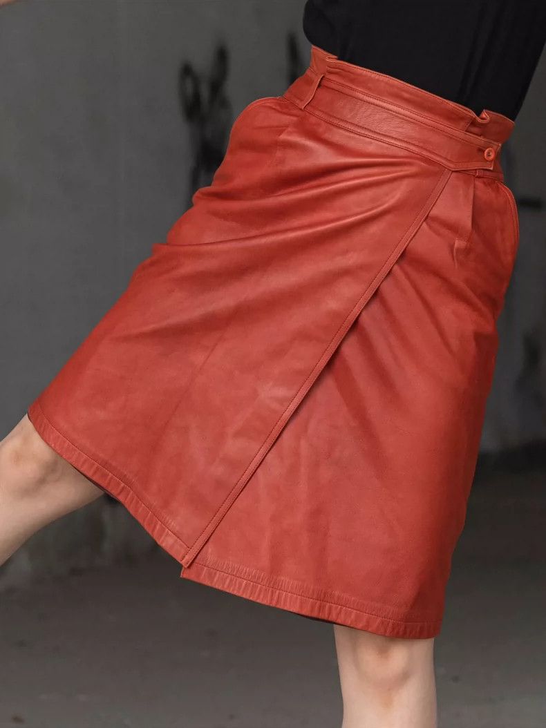 Kenzo KENZO A red one-piece skirt Size 27" / US 4 / IT 40 - 4 Thumbnail