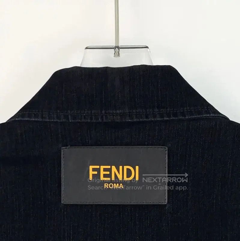 Fendi Fendi Black Denim Jacket for Men . Size US L / EU 52-54 / 3 - 5 Thumbnail