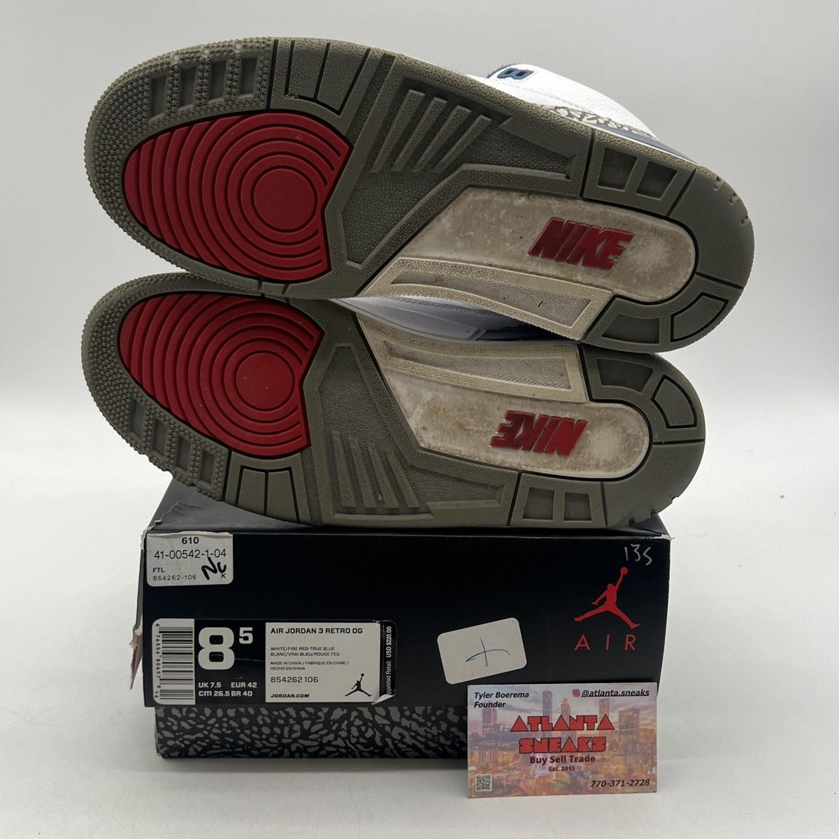 Jordan Brand Air Jordan 3 true blue Size US 8.5 / EU 41-42 - 8 Thumbnail