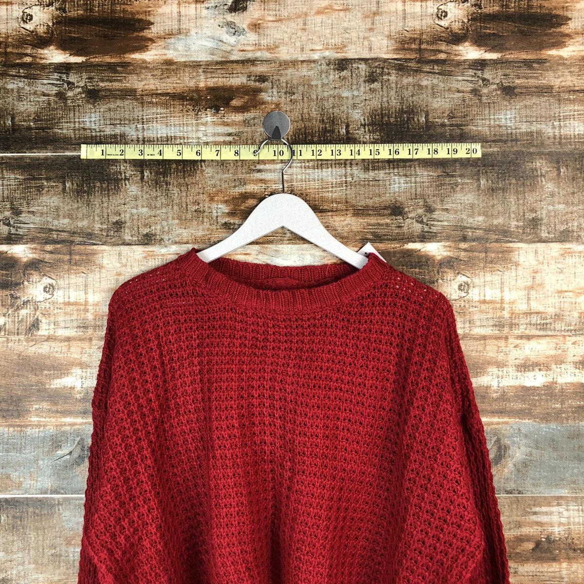 Vintage YPS Red ripped vintage crop top Knitwear #A1378 Size M / US 6-8 / IT 42-44 - 2 Thumbnail