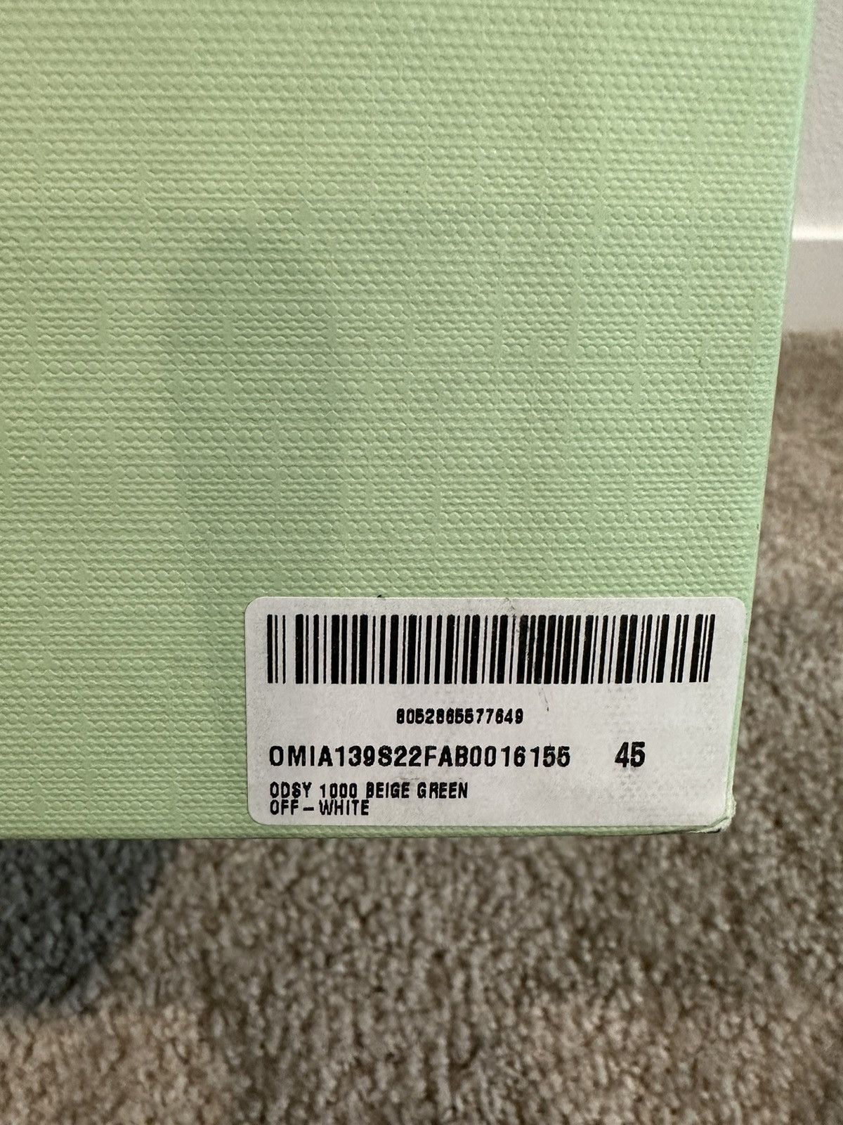Off-White ODSY 1000 beige green Size US 12 / EU 45 - 6 Thumbnail