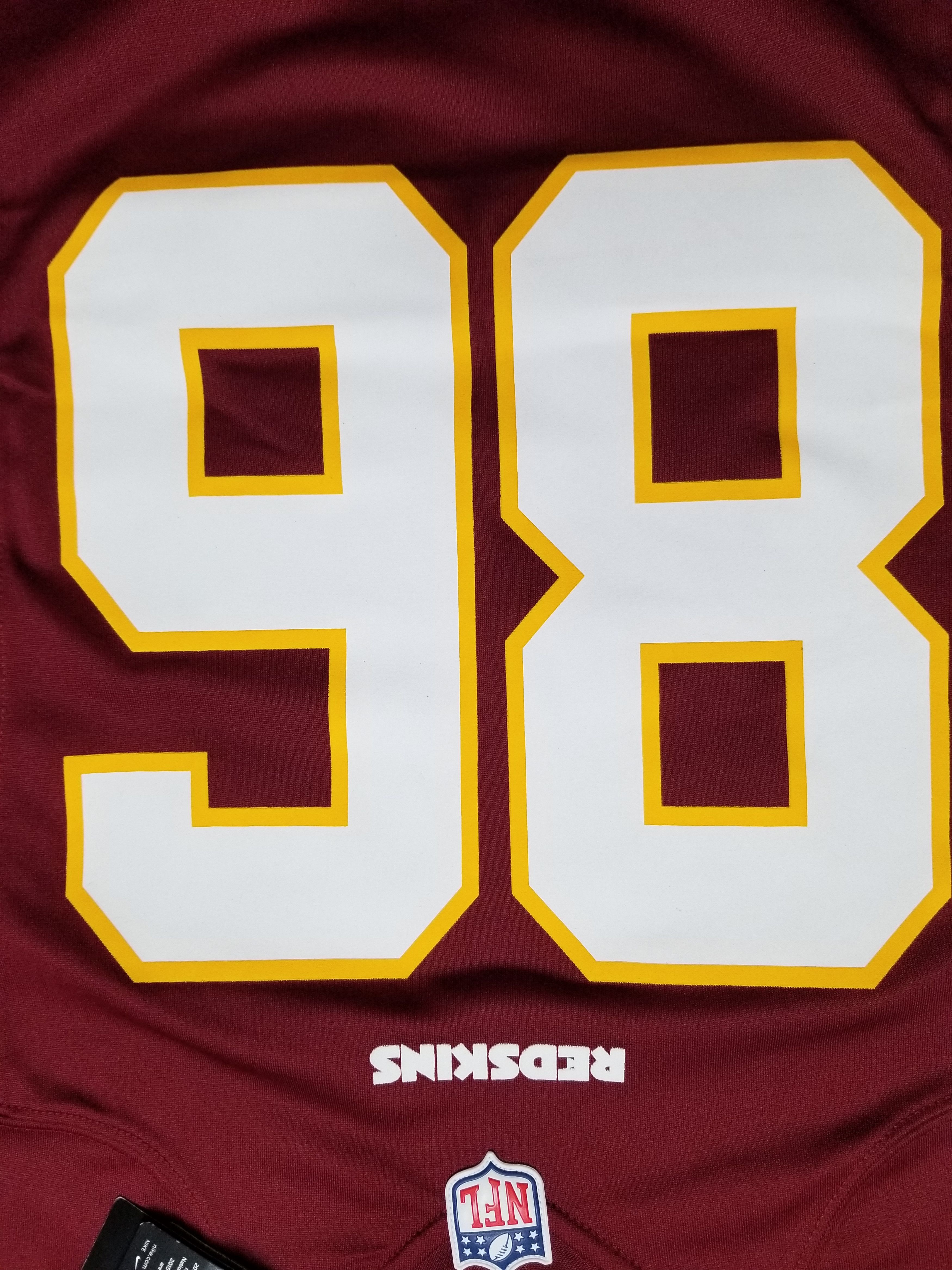 Nike Nike Washington Redskins Reed #86 Burgundy NFL Jersey Size US S / EU 44-46 / 1 - 10 Thumbnail