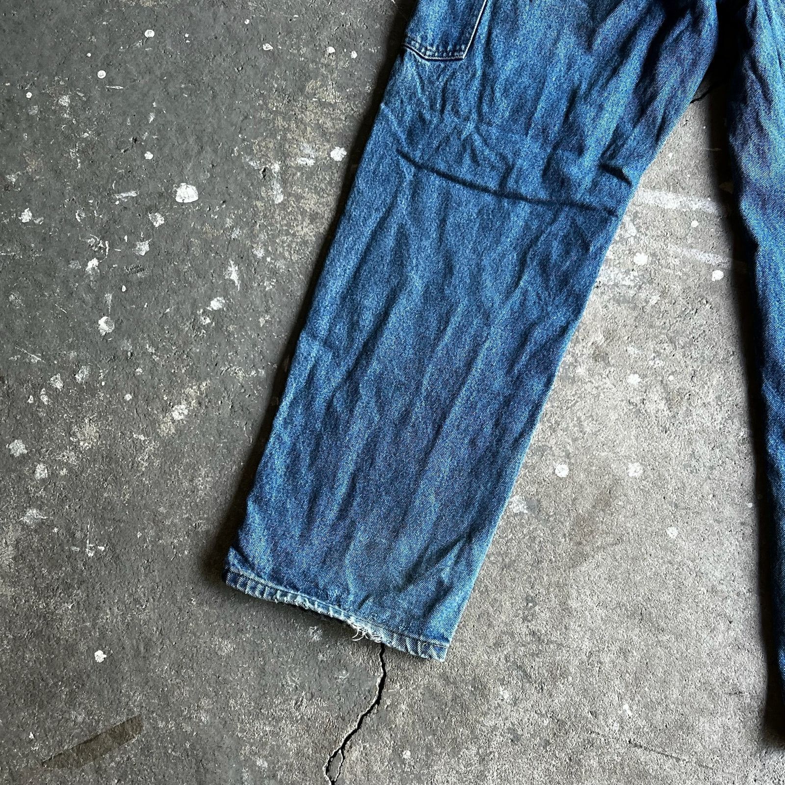 Carhartt × Vintage Carhartt faded denim blue jean double knee work wear pants Size US 35 - 9 Thumbnail