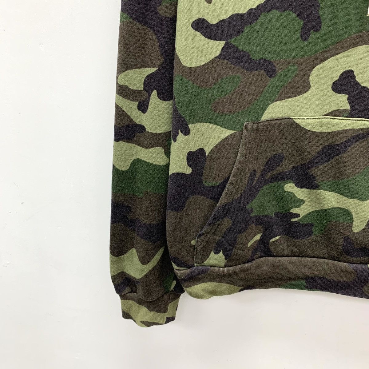 Celine Celine Camouflage Logo Hooded Drawstring Sweatshirt K26WX Size S / US 4 / IT 40 - 4 Thumbnail