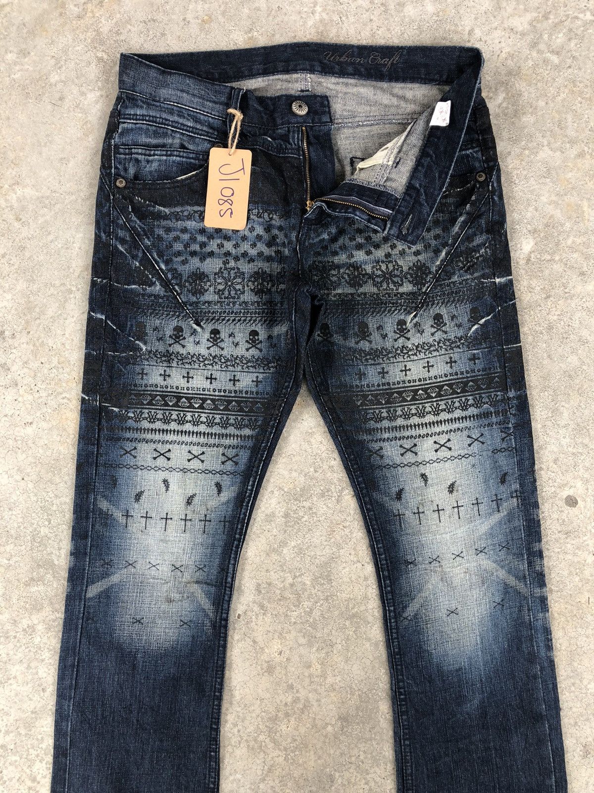 If Six Was Nine Flared Jeans Urban Craft Distressed Jeanss Size US 33 - 3 Thumbnail